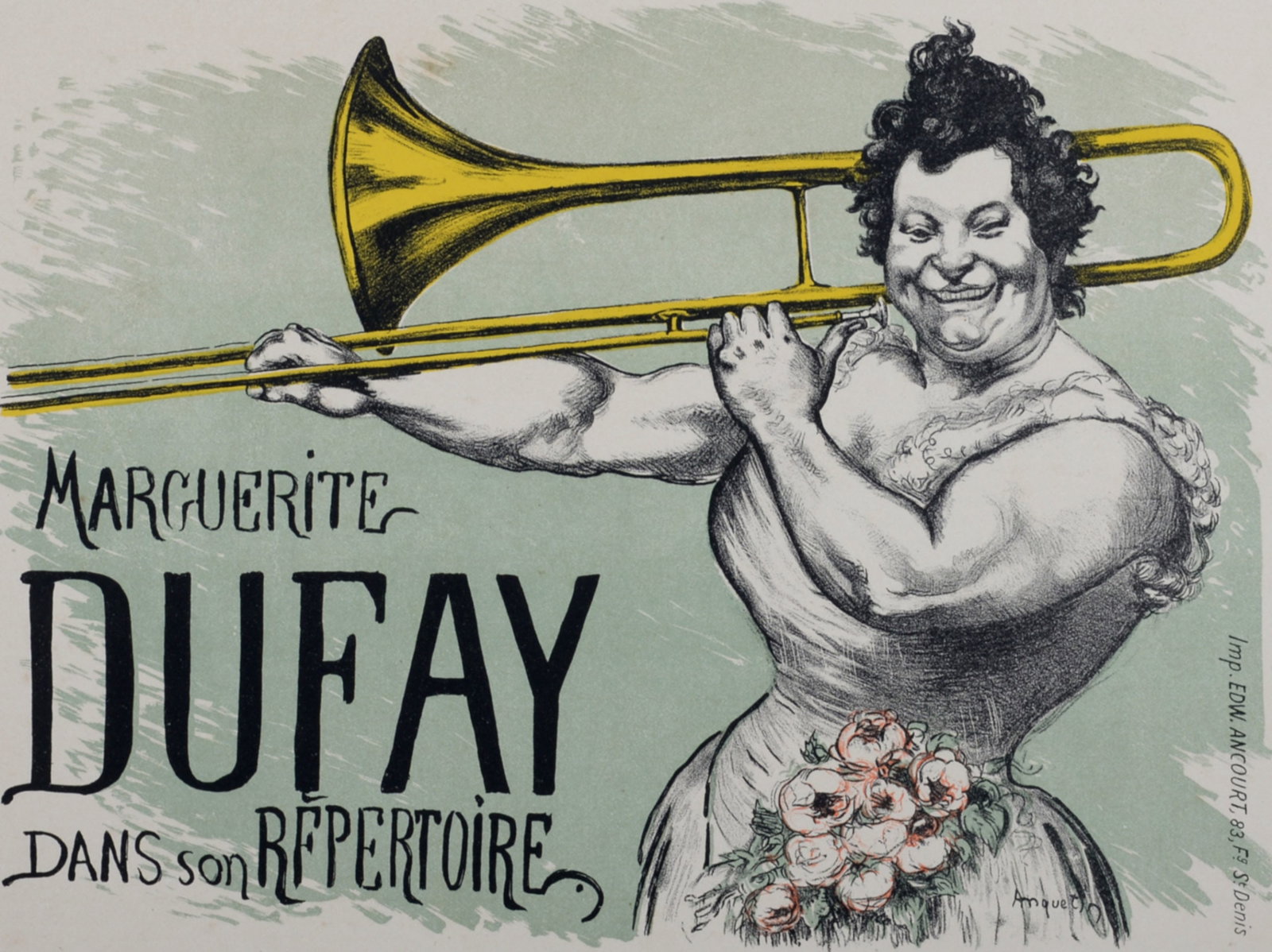 Louis Anquetin - Les Maitres de l'Affiche : Marguerite Dufay, 1899: Louis Anquetin (1861-1932) Marguerite Dufay, 1899 Les Maitres de L’Affiche : PL. 150 Lithograph on wove paper. Signed on the plate lower right margin. Dimensions : + Size of the sheet : 39,4 x 28,7 