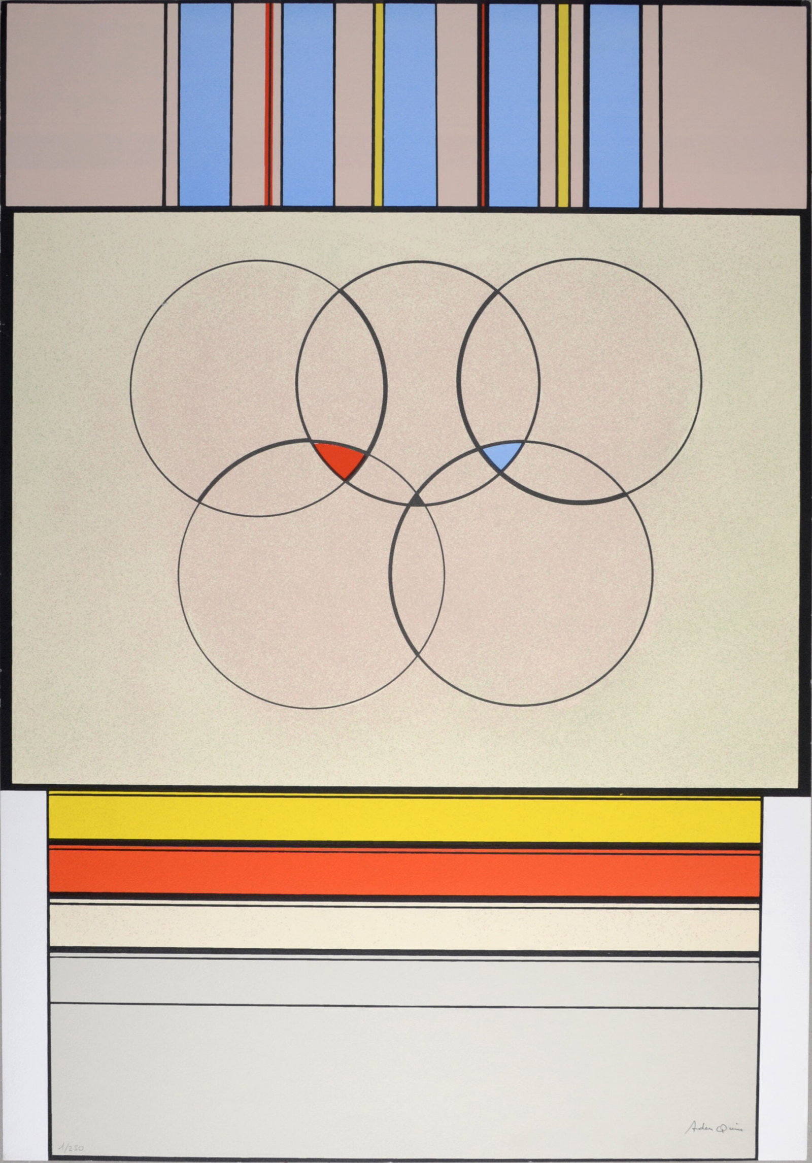 Carmelo Arden-Quin : Composition, 1992 - Hand-signed (1 of 6)
