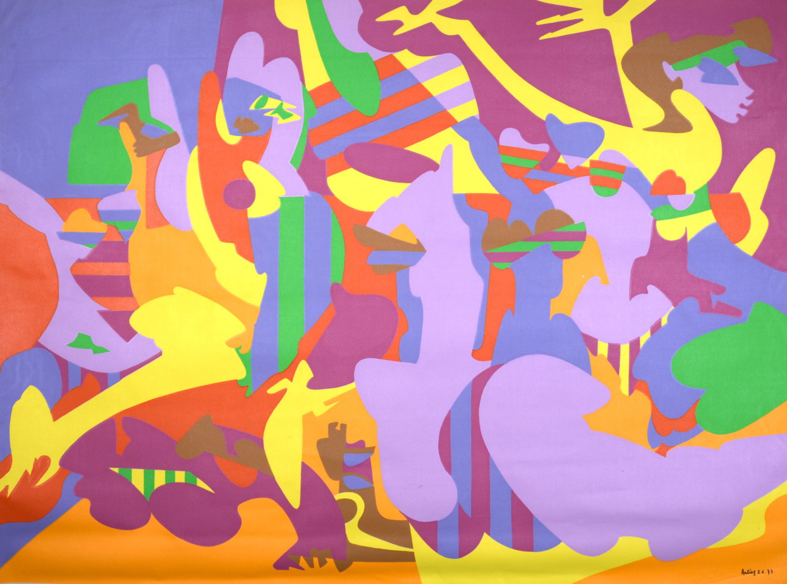 Philippe Artias - Composition, 1973 - Very large! (1 of 7)