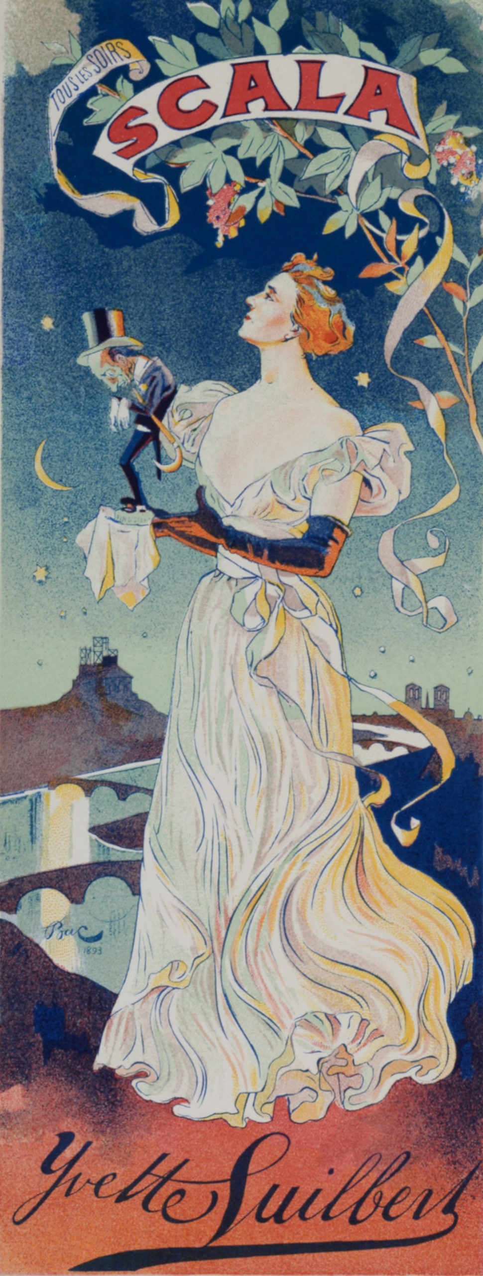 Ferdinand Bac - Les Maitres de l'Affiche : Yvette Guilbert, 1898: Ferdinand Bac (1859-1952) Yvette Guilbert (Scala), 1896 Les Maitres de L’Affiche : PL. 19 Lithograph on wove paper. Signed on the plate lower right margin. Dimensions : + Size of the sheet : 39,4 x 