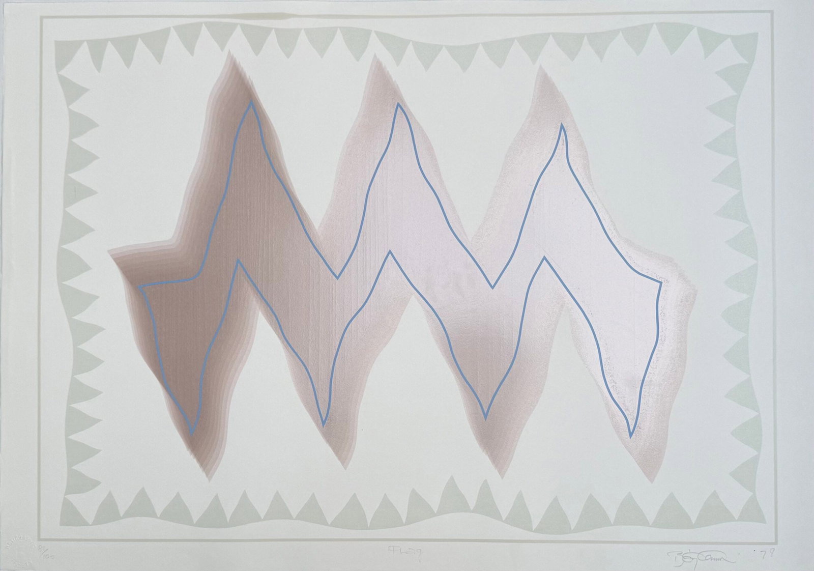 Anthony BENJAMIN : Flag, 1978 (signed) (1 of 2)