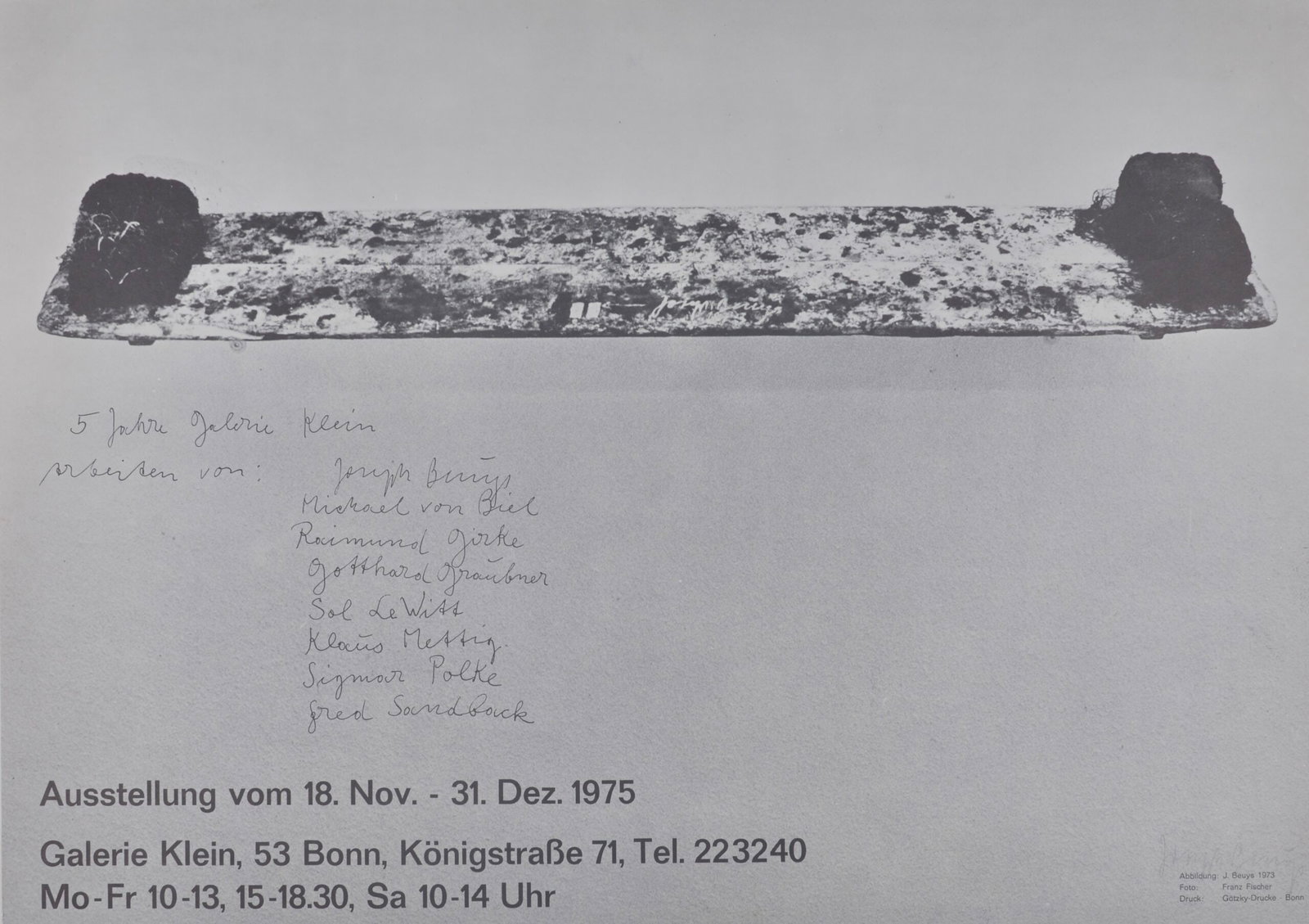 Joseph Beuys : 5 Jahre Galerie Klein, 1975 (1 of 5)