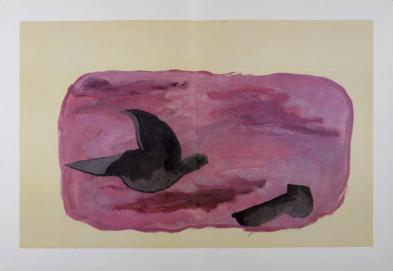 Georges Braque (After) - Les Oiseaux #II, 1967: Georges Braque (1882-1963) Les Oiseaux #II, 1967 Lithograph on wove paper after an oil on paper by Georges Braque, printed on a double page. Dimensions: + Size of the sheet: 38 x 56 cm / 15 x 22 in. F