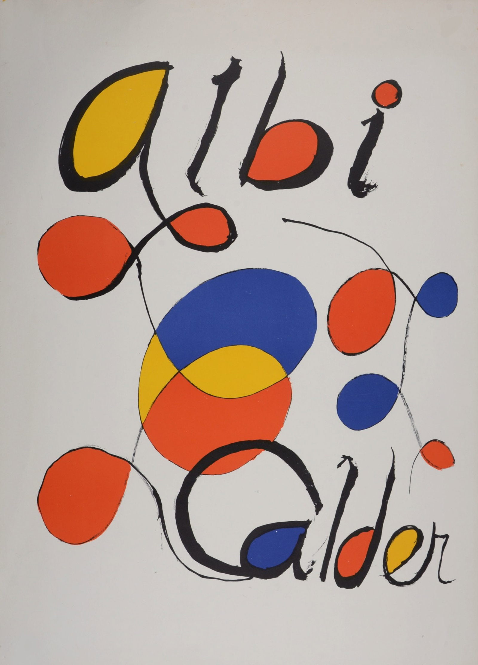 Alexander Calder - Albi, circa 1971: Alexander Calder (1898-1976) Albi, circa 1971 Large lithograph on Velin paper. Printing before the letter. Signed on the plate lower right margin. Dimensions : + Size of the sheet : 89,5 x 64,7 cm / 3