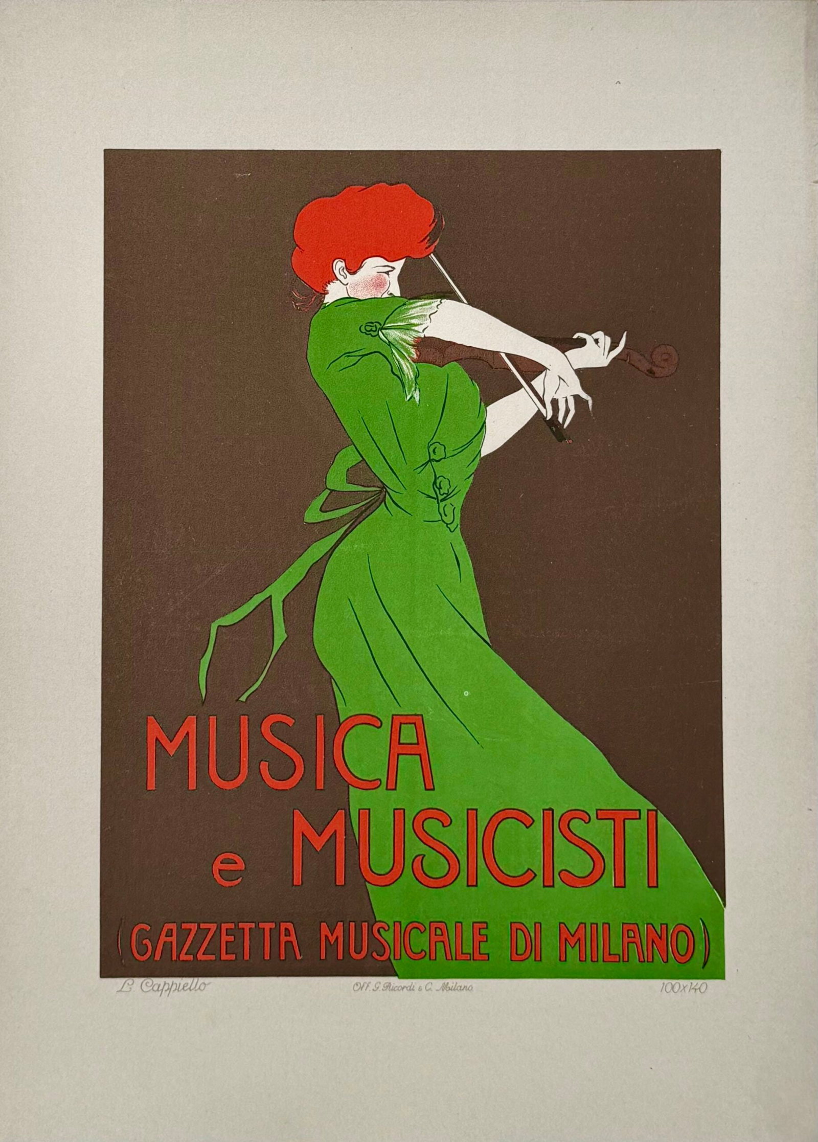 Leonetto Cappiello - Musica e Musicisti, 1914 (Ricordi Poster Portfolio) (1 of 2)