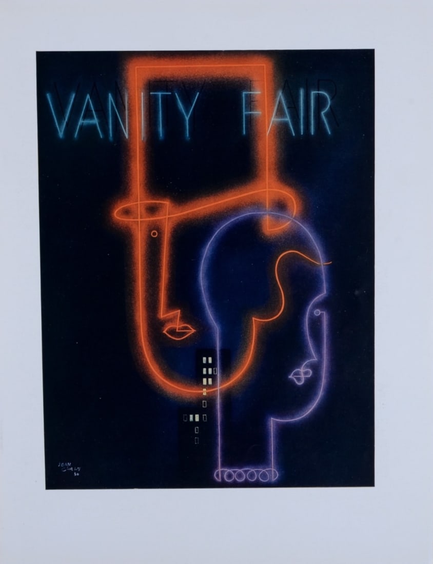 Jean Carlu : Vanity Fair, 1931: Jean Carlu (1900-1997) Vanity Fair, 1931 Offset print on paper. Signed on the plate lower left. Dimensions: + Size of the sheet: 31,1 x 24 cm / 12,2 x 9,4 in. + Size of the image: 24 x 18,3 cm / 9,4 x