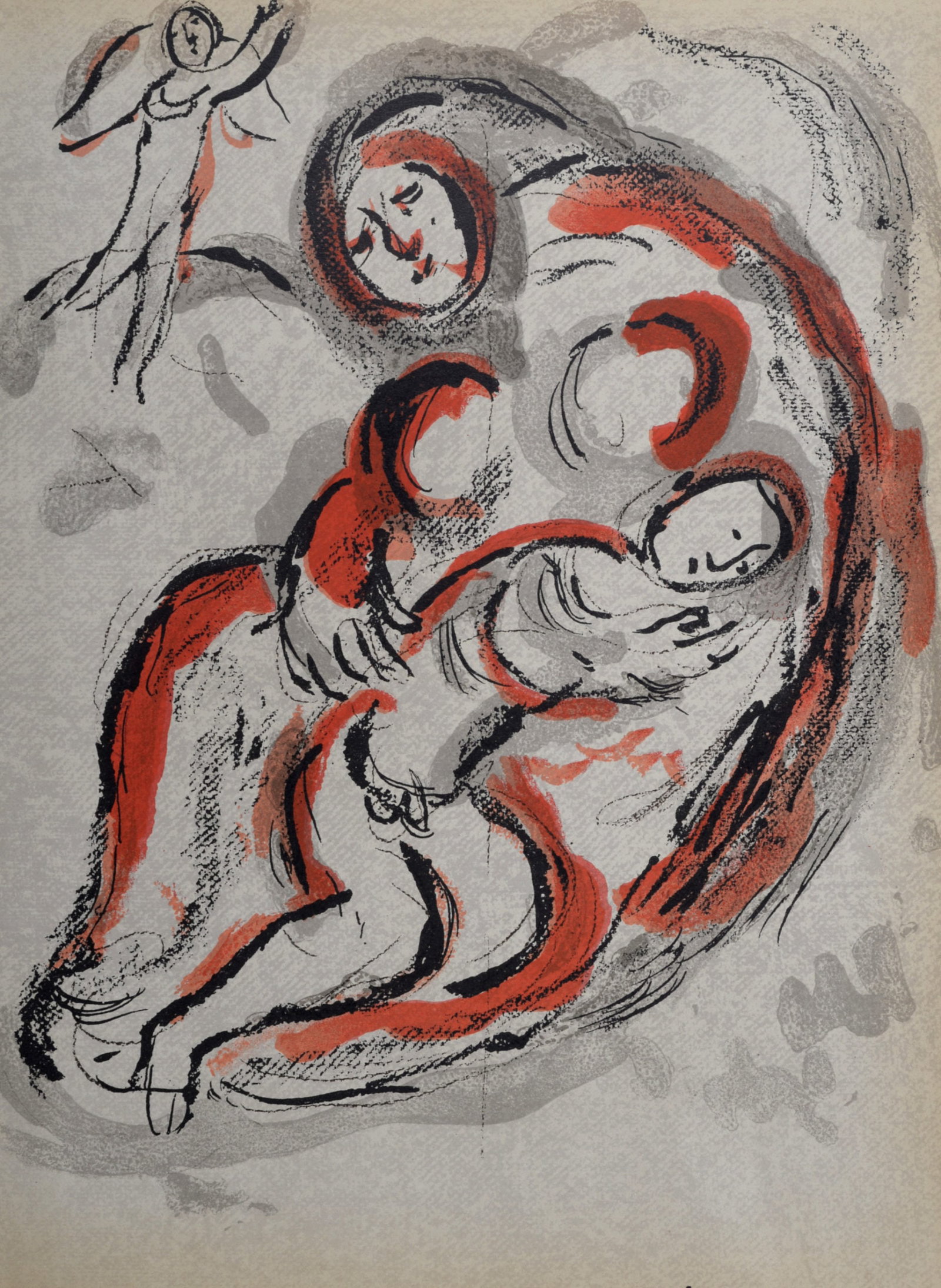 Marc Chagall : Agar dans le desert, 1960: Marc Chagall (1887-1985) Agar dans le desert, 1960 Lithograph on wove paper. Dimensions: + Size of the sheet: 35,5 x 26 cm / 13,9 x 10,2 in. From "Verve" issue (vol. X, n°37 et 38), published under t