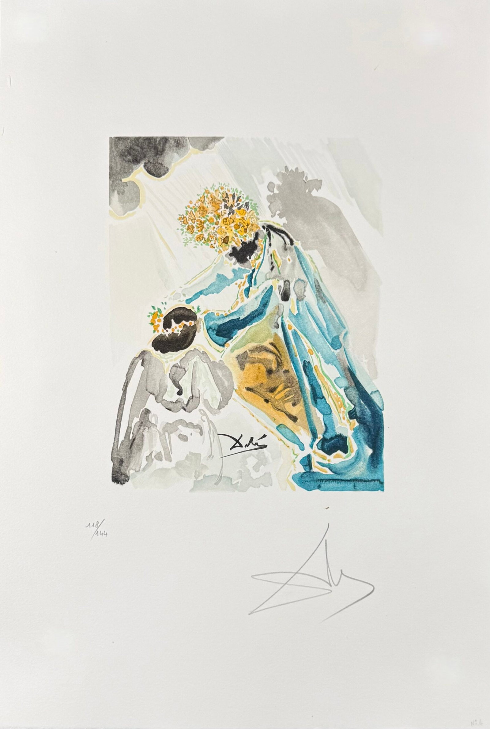 Salvador Dali - Phoebus ce dieu couronne de lauriers, c. 1979 (Hand signed) (1 of 2)