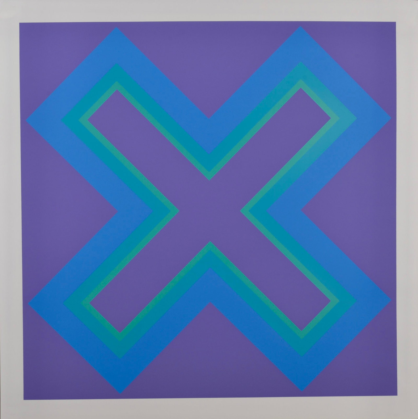 Hugo Dietz : Domberger portfolio 5, 1973: Hugo Dietz (1930–1973) Domberger Portfolio No. 5 (1973) Screen print in colors on Thick fine art paper.From the unsigned edition of 50. A fine example of a work belonging to the Geometric Abstractio
