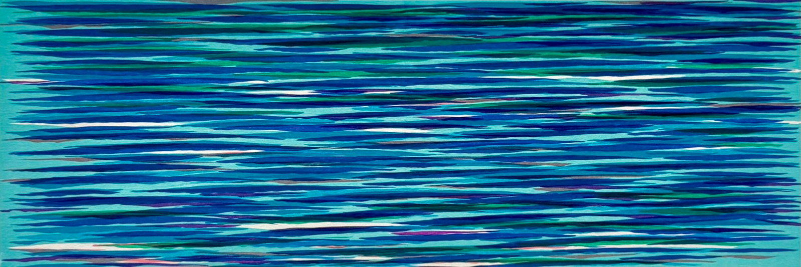 Piero Dorazio, Kokkora (#6), 1987: Piero Dorazio (1927-2005) Kokkora (#6), 1987 Original lithograph in colors on Velin de Rives paper, printed on double-page. Edition of 247, Dimensions: +Size of the sheet: 17 x 50 cm / 6,6 x 19,6 in. 