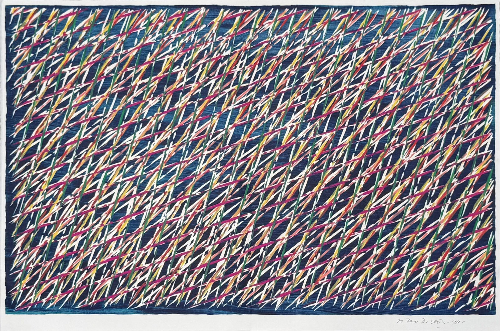 Piero Dorazio : Neujahrsblatt der Erkergalerie — New Year's card of the Erker-Galerie, 1984 (1 of 4)