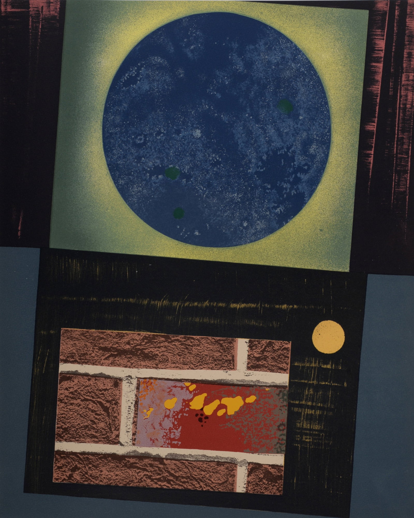 Max Ernst : Fureur tu me traites comme la tristesse, 1969: Max Ernst (1891 - 1976) Fureur tu me traites comme la tristesse, 1969 Original lithograph in colors on Arches paper Limited to 290 copies Dimensions : + Size of the sheet : 46.5 x 39 cm / 18.3 x 16 in