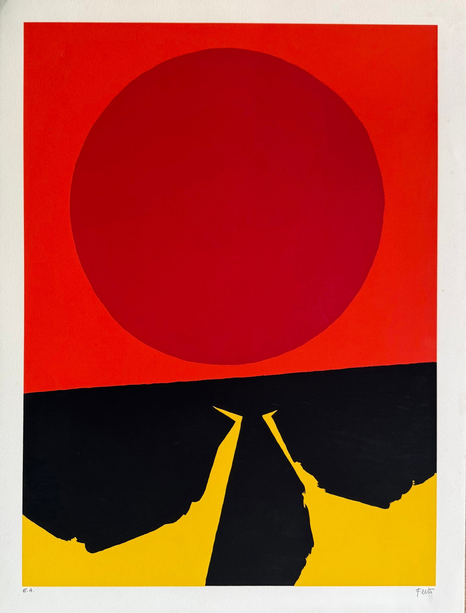Luis FEITO : Circulo XII, c. 1970 (signed): Luis Feito Lopez (1929–2021) Circulo XII, c. 1970 Original screenprint in colours on wove paper Annotated "E.A." (artist's proof) in pencil lower left, signed "Feito" in pencil lower right Dimension