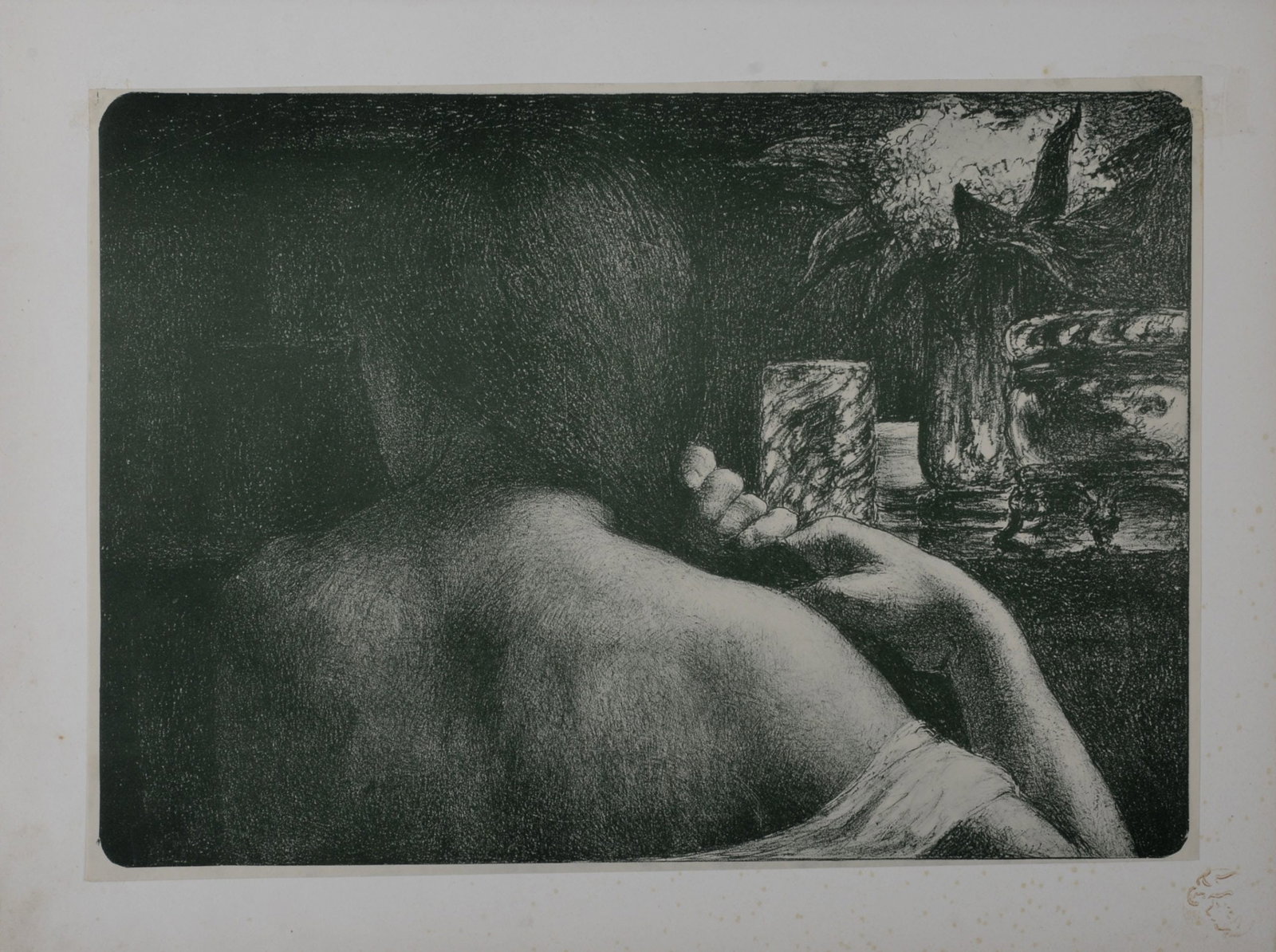Jules Flandrin - La Chevelure, 1898: Jules Flandrin (1871-1947) La Chevelure, 1898 Lithograph on wove paper. Blind stamp from L'Estampe Moderne lower right margin. Dimensions: + Size of the sheet: 30,5 x 40,5 cm / 12 x 15,9 in. + Size of