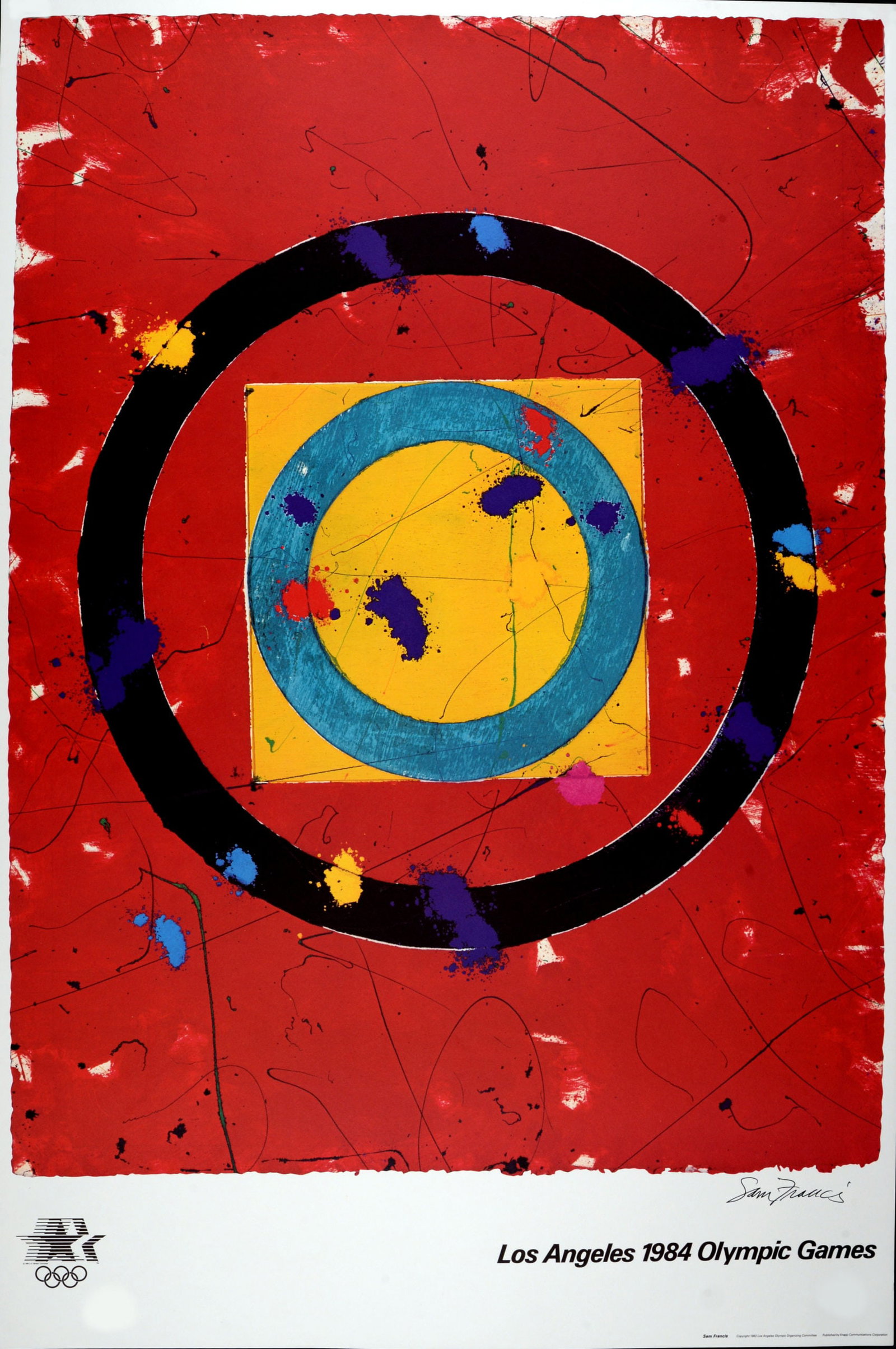 Sam Francis : Los Angeles Olympic, 1984 - Hand-signed (1 of 6)