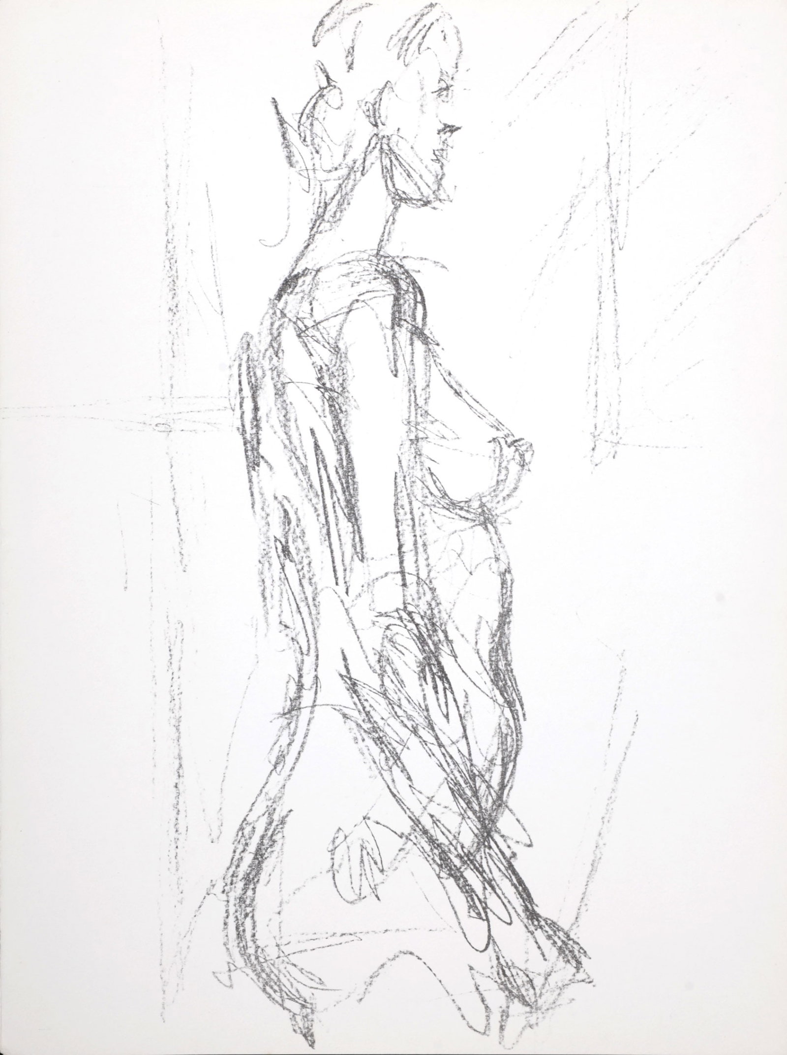 Alberto Giacometti - Nu debout, 1961: Alberto Giacometti (1901-1966) Nu debout, 1961 Original lithograph from Derriere Le Miroir n°127, mai 1961 Dimensions : + Size of the sheet : 38 x 28 cm / 14,9 x 11 in. Reference : Lust, 148-161 Publ