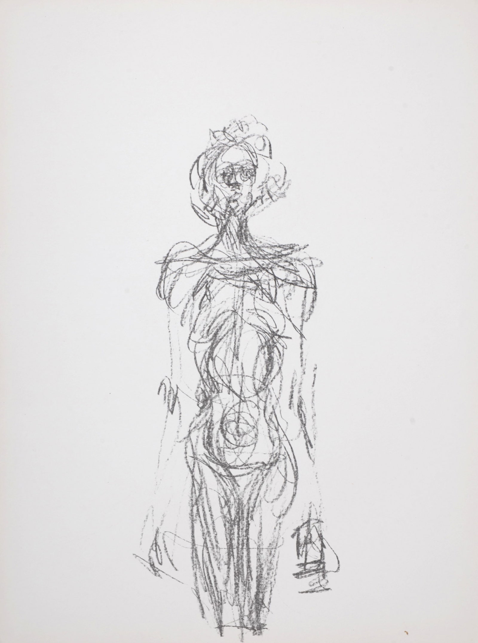 Alberto Giacometti : Nu feminin, 1961: Alberto Giacometti Nu feminin, 1961 Lithograph on paper. Dimensions : Size of the sheet : 38 x 28 cm / 14,9 x 11 in. From Derriere Le Miroir issue, n°127, May 1961. Reference : Lust, 148-161 Publishe