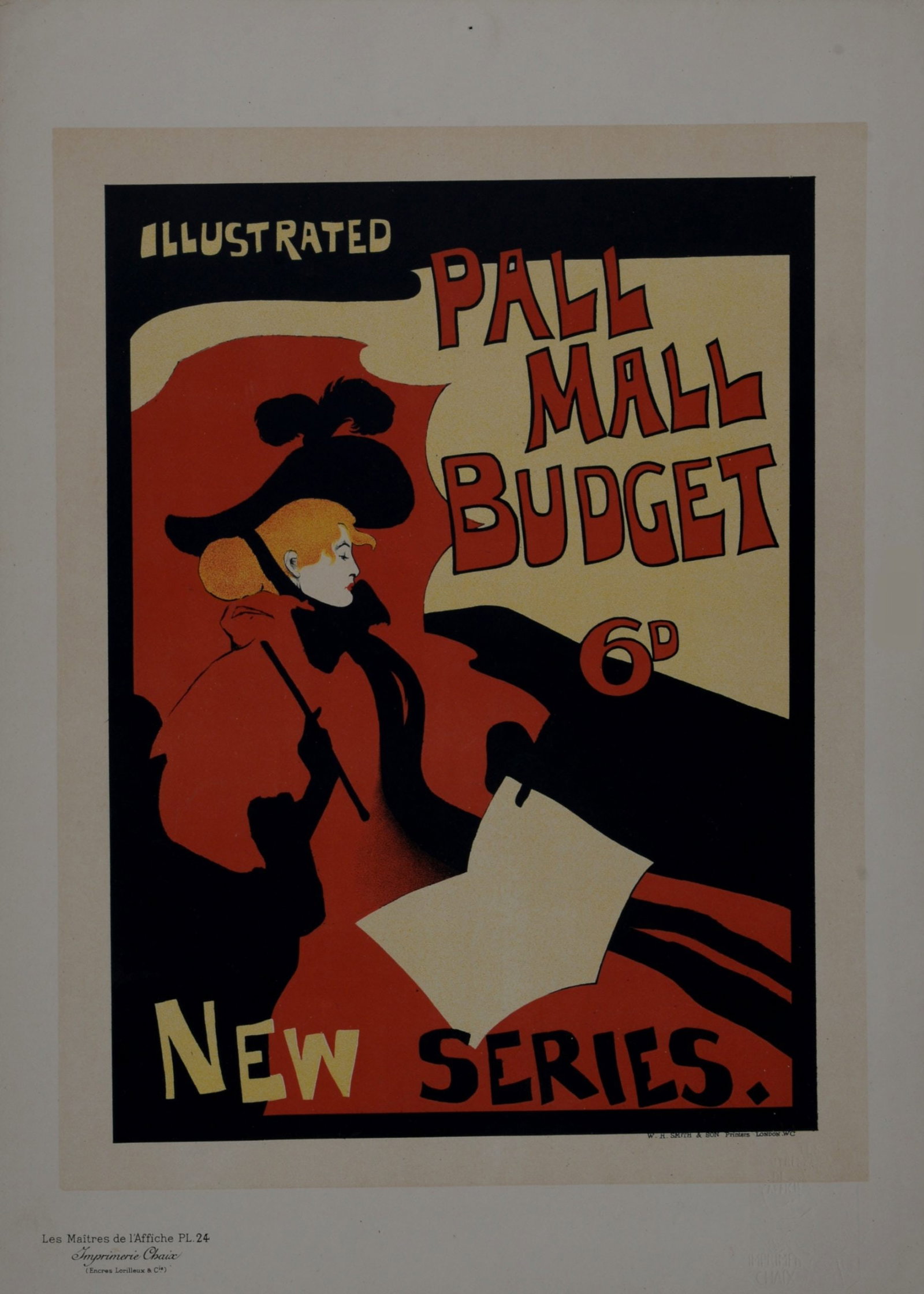 Maurice Greiffenhagen - Les Maitres de l'Affiche : Pall Mall Budget, 1896: Maurice Greiffenhagen (1862-1931) Pall Mall Budget, 1896 Lithograph on wove paper. Plate # 24 Blind stamp "Les Maitres de l'Affiche, Imprimerie Chaix" on the bottom right corner. Dimensions : + Size o