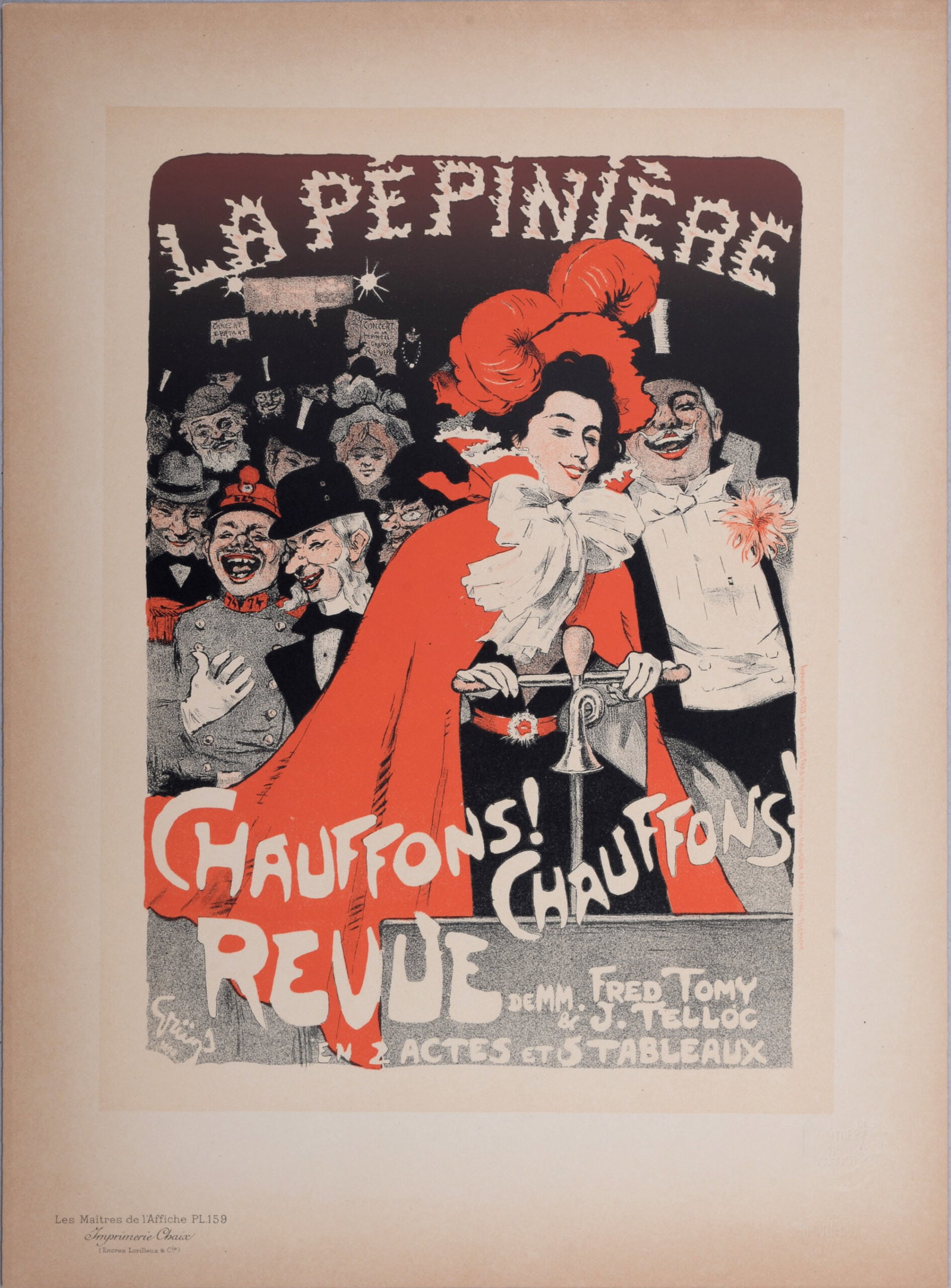 Jules. A. Grun : Les Maitres de L’Affiche - Chauffons! Chauffons! , 1899: Jules. A. Grun (1868-1934) Chauffons! Chauffons! , 1899 Les Maitres de L’Affiche : PL. 159 Lithograph on wove paper. Signed on the plate lower right margin. Dimensions : + Size of the sheet : 39,4 x