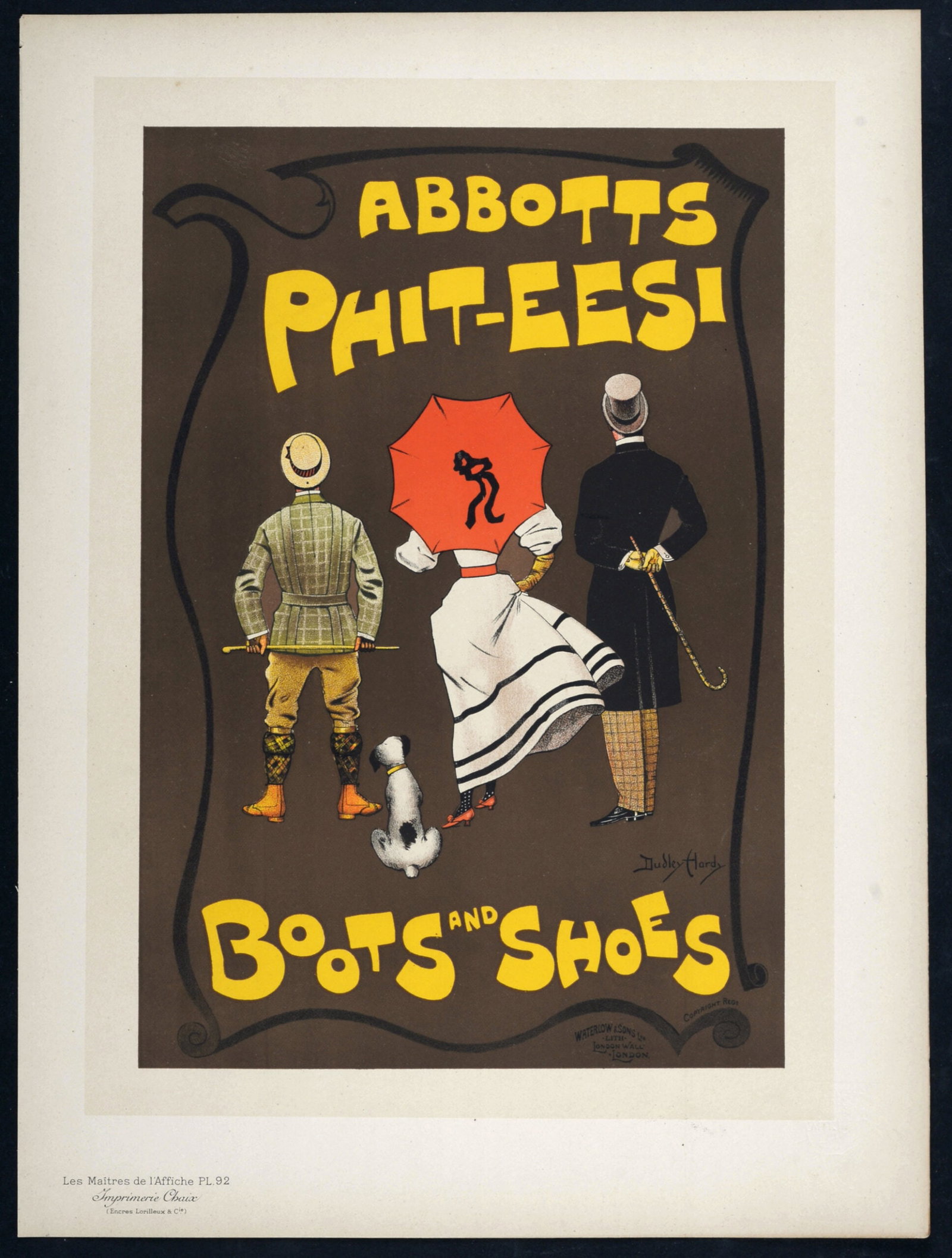 Dudley Hardy : Les Maitres de L’Affiche - Abbotts Phit-Eesi, 1897: Dudley Hardy (1867-1922) Abbotts Phit-Eesi, 1897 Les Maitres de L’Affiche : PL. 92 Lithograph on wove paper. Signed on the plate lower right margin. Dimensions : + Size of the sheet : 39,4 x 28,7 cm