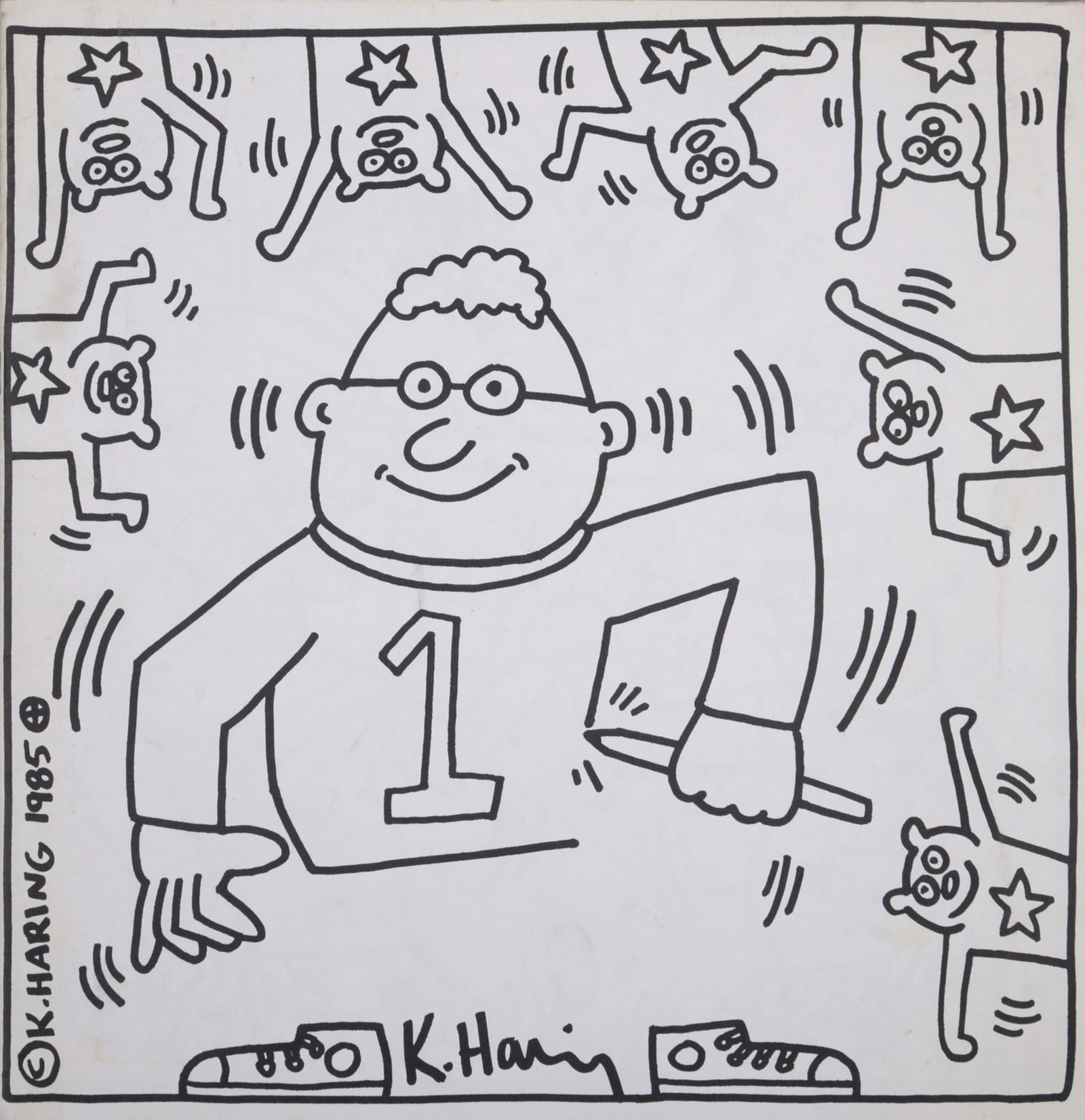Keith Haring : Keith Haring 1985 (Coloring book), 1985-1986 (1 of 9)