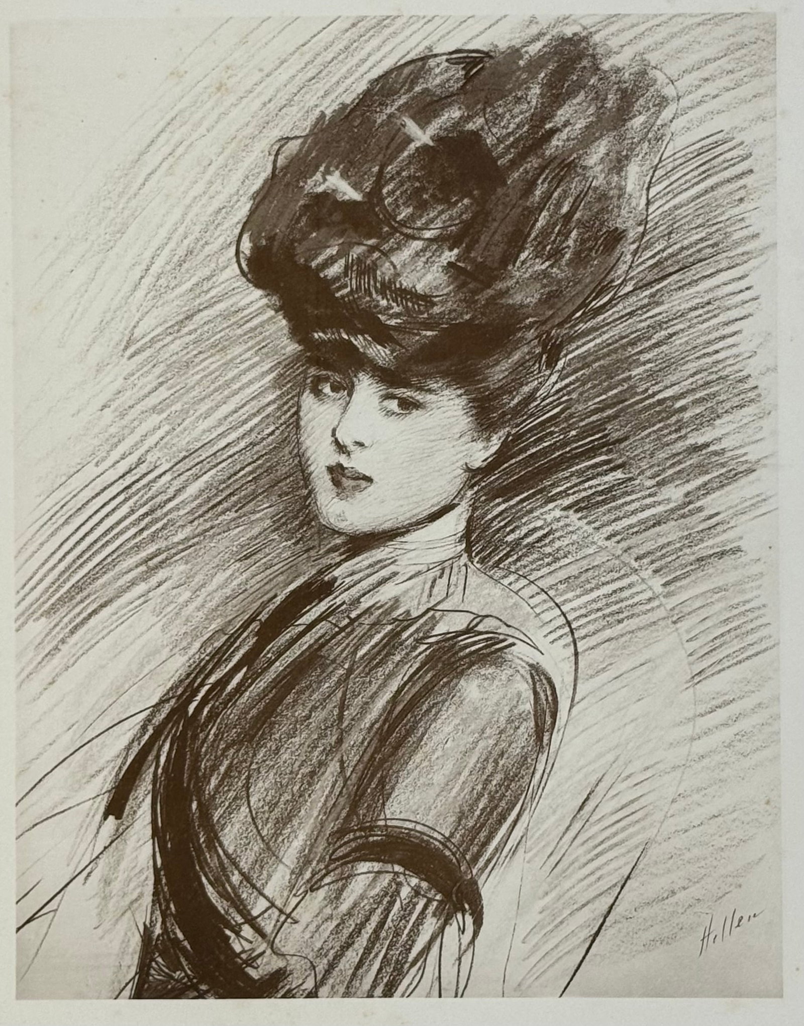 Paul Cesar Helleu : La Parisienne (Madeleine Carlier), c. 1910 (Sagot) (1 of 4)