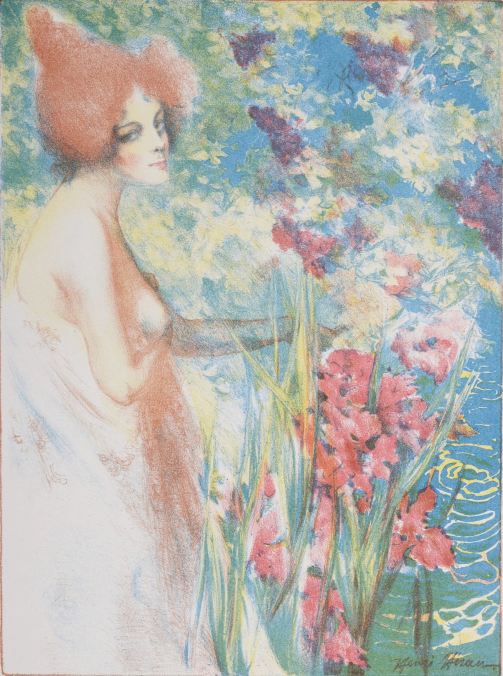 Henri Heran - Fleur de Mai, 1897: Henri Heran (1864-1946) Fleur de Mai, 1897 Lithograph on wove paper. Signed on the plate lower right margin. L'Estampe Moderne's blind stamp on the bottom right corner. Dimensions: +Size of the sheet 