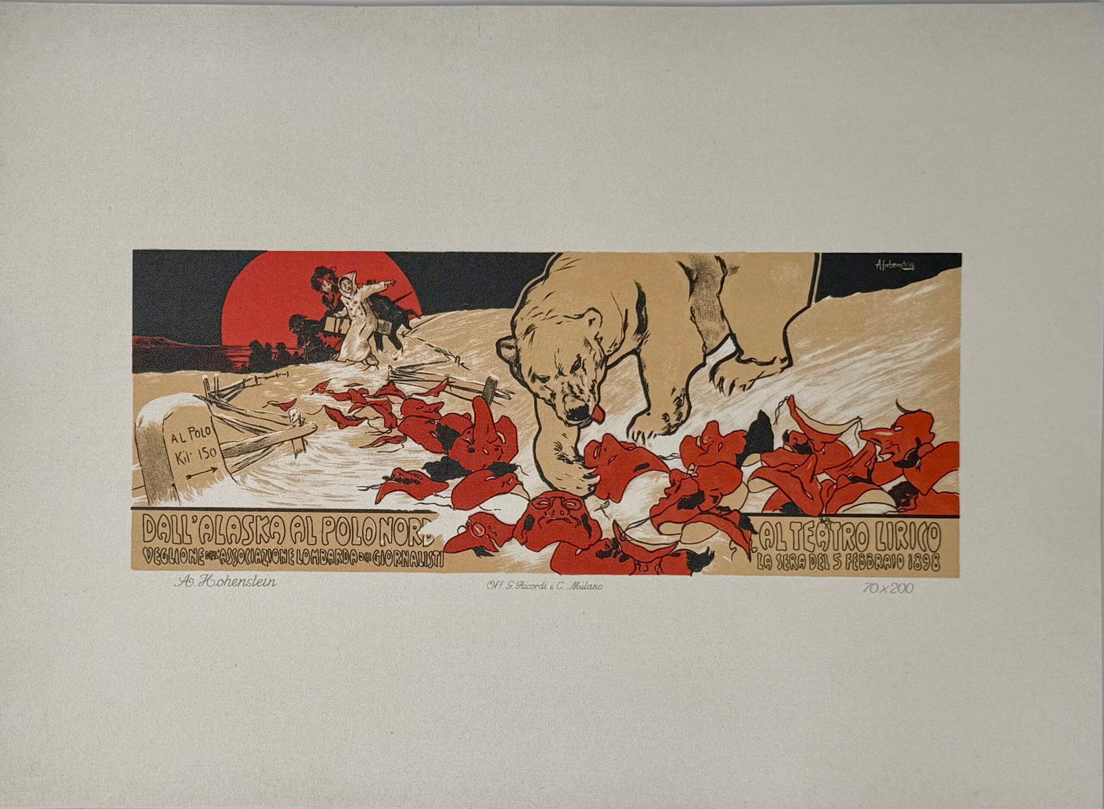 Adolfo Hohenstein - Dall Alaska Al Polonord, 1914 (Ricordi Poster Portfolio) (1 of 1)
