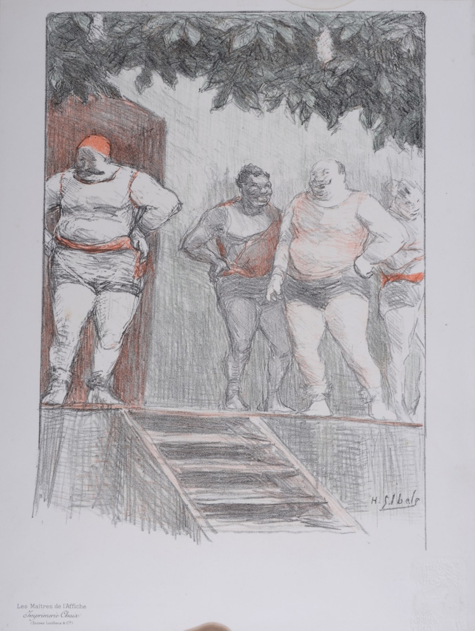 Henri-Gabriel Ibels - Les Maitres de L’Affiche : Showmen, 1898: Henri-Gabriel Ibels (1867-1936) Showmen, 1898 Lithograph on wove paper. Signed on the plate in the lower right margin. Dimensions : + Size of the sheet : 37 x 28,3 cm / 14.6 x 11.1 in + Size of the im