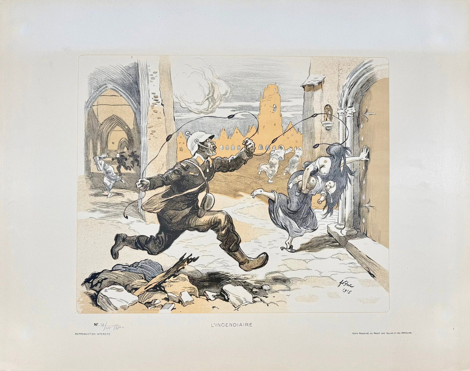 Ferdinand Bac - L'Incendiaire, 1915 (Hand Signed) (1 of 3)