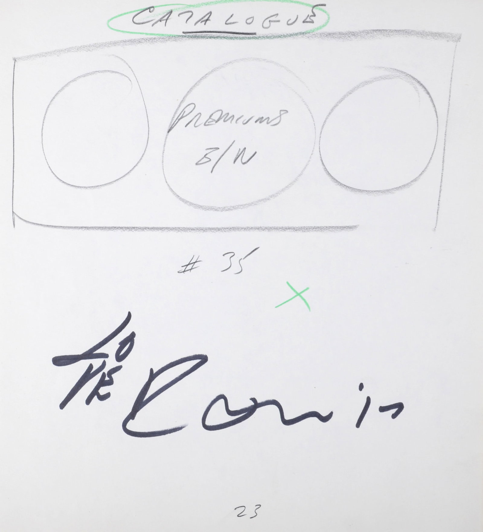 Robert Indiana : Indiana Graphics #23, 1969 - Original Double-Sided Sketch (1 of 5)