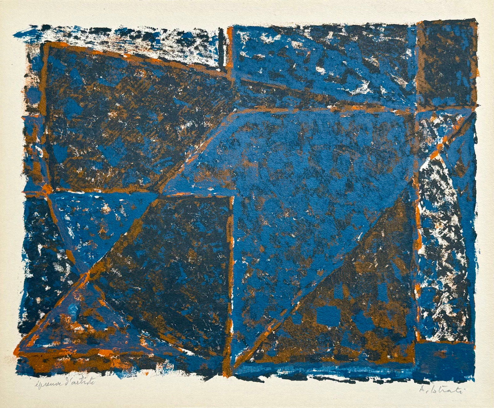 Alexandre Istrati : Abstract Composition, 1953 - Hand-signed (1 of 3)