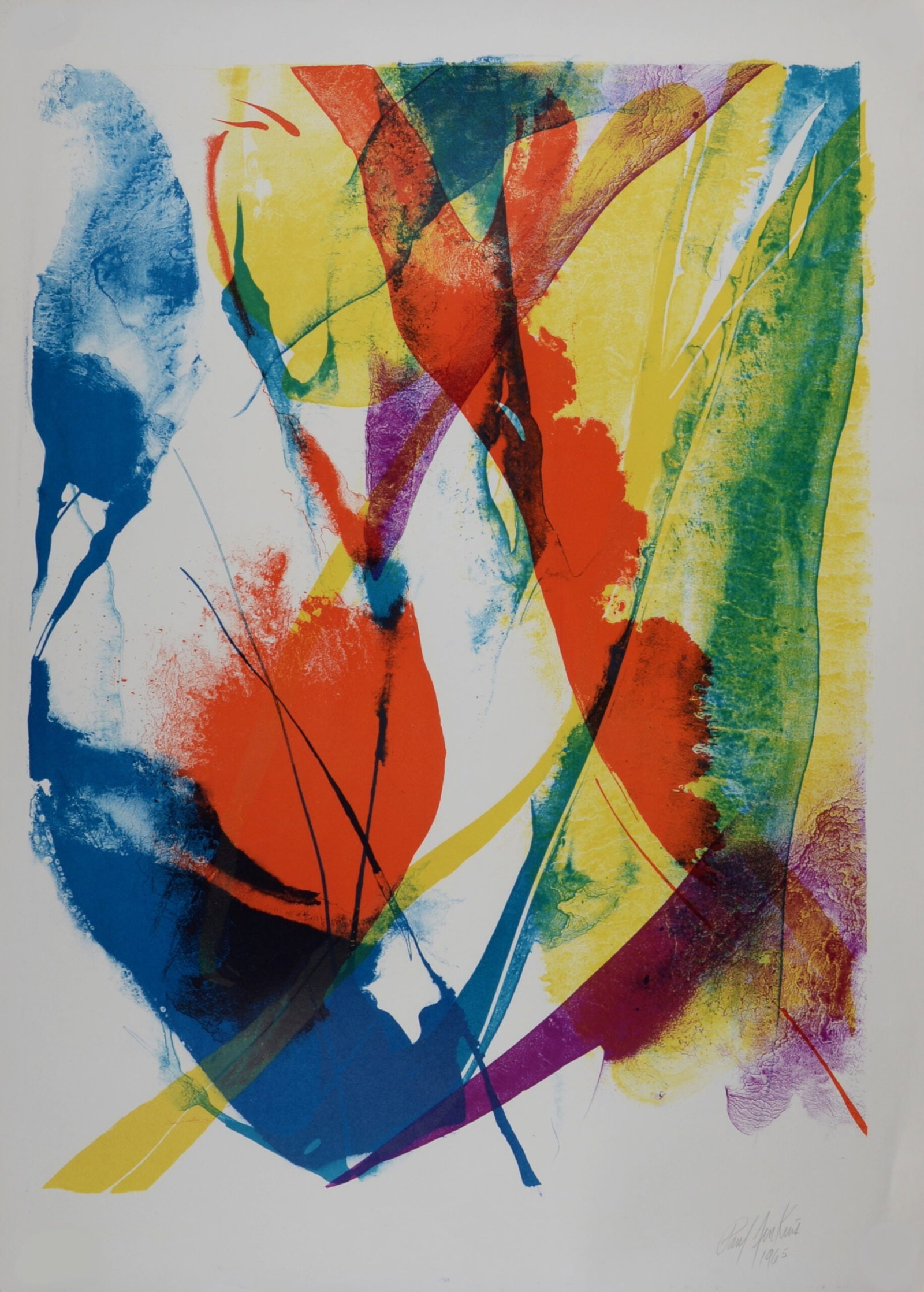 Paul Jenkins : Composition IV (#1), 1965 - Hand-signed (1 of 6)