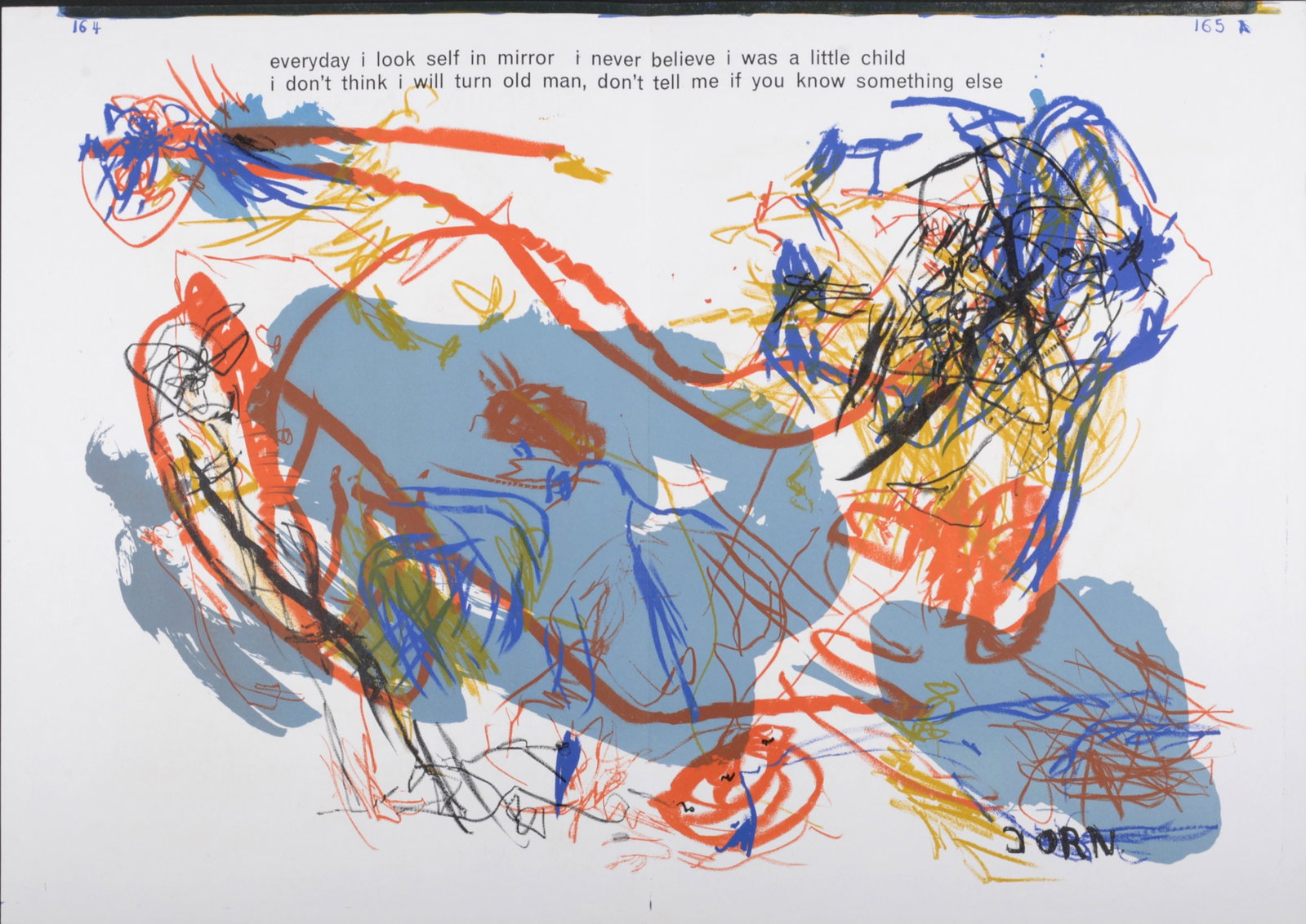 Asger Jorn - Cobra, 1964: Asger Jorn (1914-1973) Cobra, 1964 Original lithograph on wove paper, printed on double pages. Plate-signed lower right. Dimensions: + Size of the sheet: 41 x 58 cm / 16,1 x 22.8 in. Issued from the f