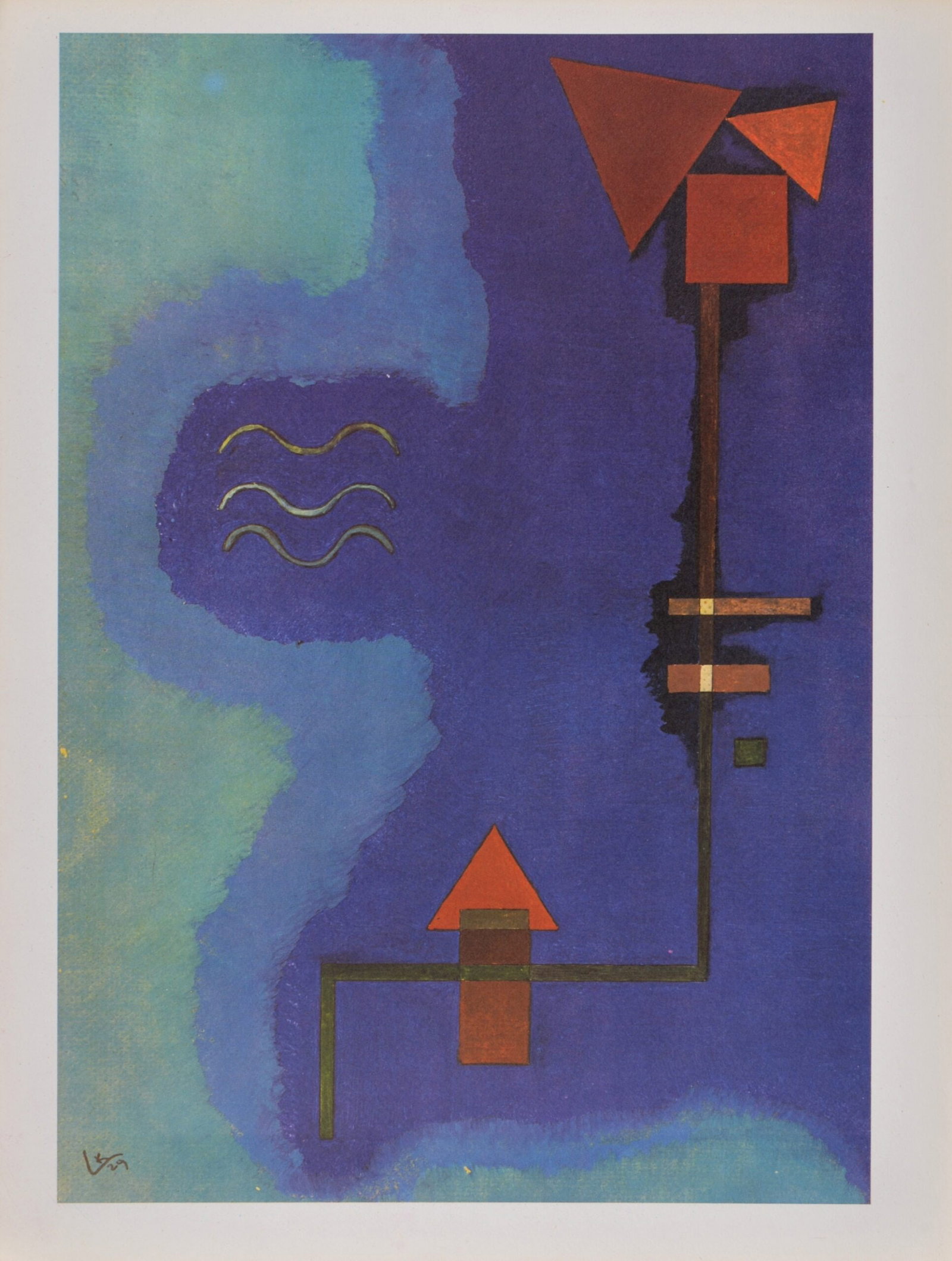Wassily Kandinsky (After) - Composition, 1965: Wassily Kandinsky (After) Composition, 1965 Photolithograph in colors on paper Plate-signed lower left. First edition. Dimensions: + Size of the sheet: 38 x 28 cm / 15 × 11 in From "Derriere le Miroi