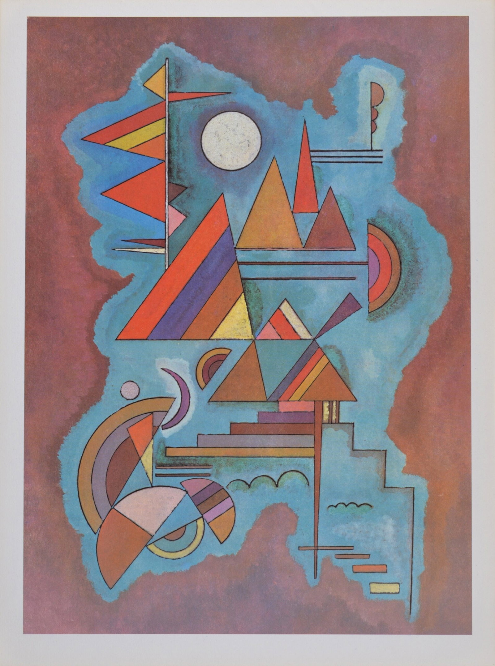 Wassily Kandinsky (After) - Composition, 1965: Wassily Kandinsky (After) Composition, 1965 Photolithograph in colors on paper First edition. Dimensions: + Size of the sheet: 38 x 28 cm / 15 × 11 in From "Derriere le Miroir" issue n° 154. Publish