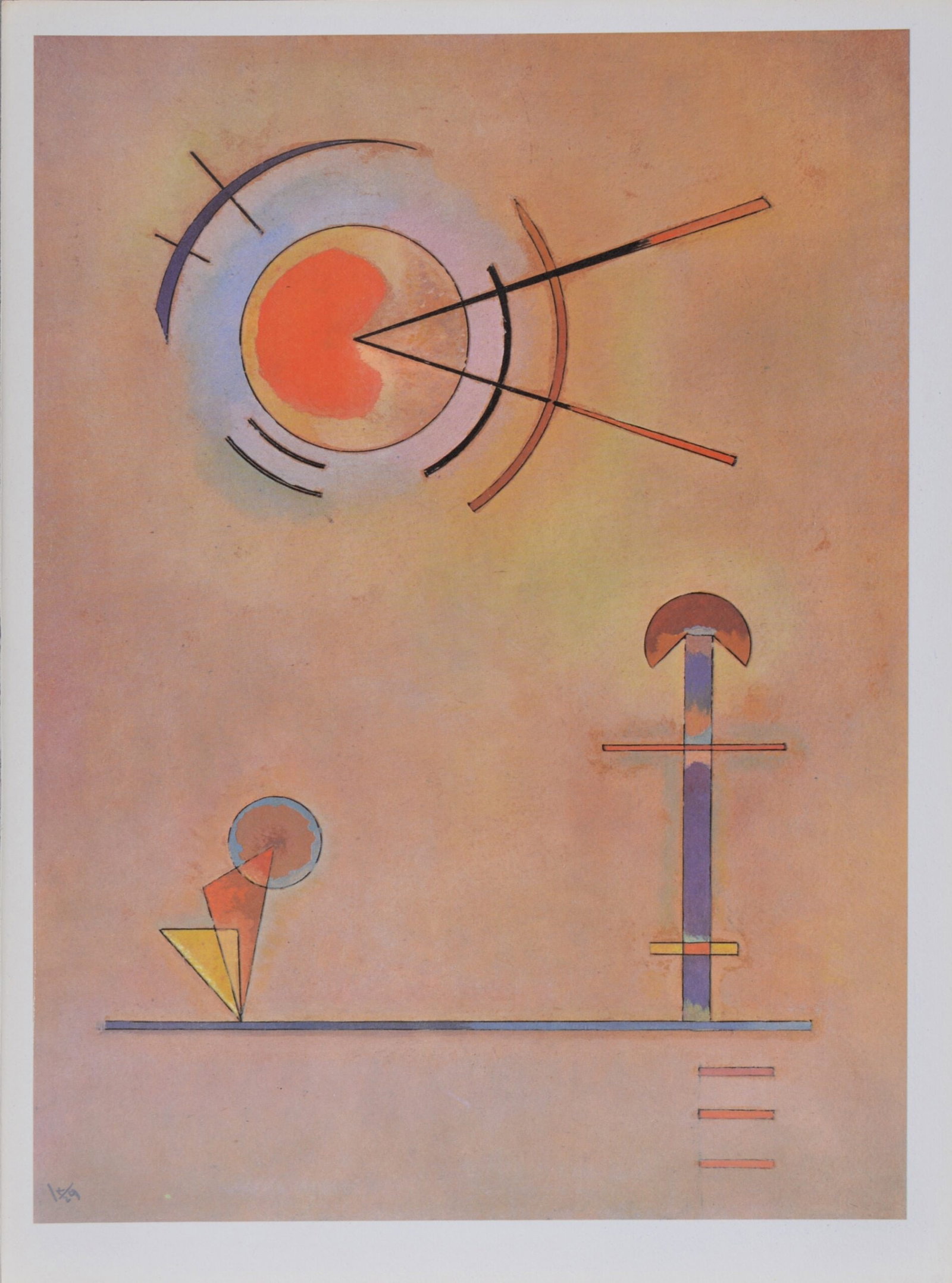 Wassily Kandinsky (After) - Composition, 1965: Wassily Kandinsky (After) Composition, 1965 Photolithograph in colors on paper Plate-signed lower left. First edition. Dimensions: + Size of the sheet: 38 x 28 cm / 15 × 11 in From "Derriere le Miroi