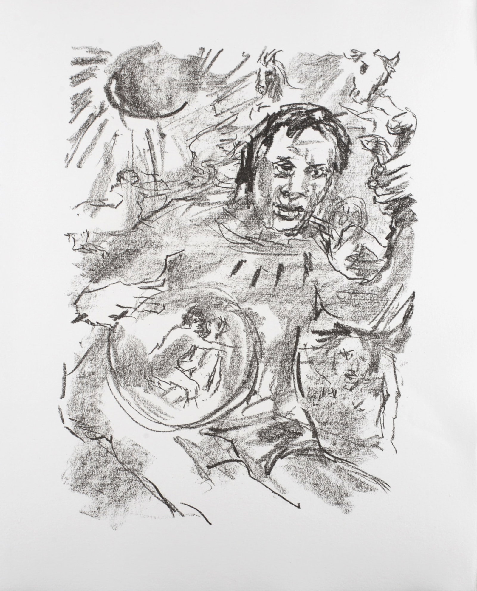 Oskar Kokoschka - Edmund, 1963: Oskar Kokoschka (1886-1980) Edmund, 1963 Lithograph on Handmade Crisbrook paper. Dimensions: + Size of the sheet: 45,5 x 36 cm / 17,9 x 14,2 in. + Size of the image: 36,5 x 26 cm / 14,4 x 10,2 in. Iss