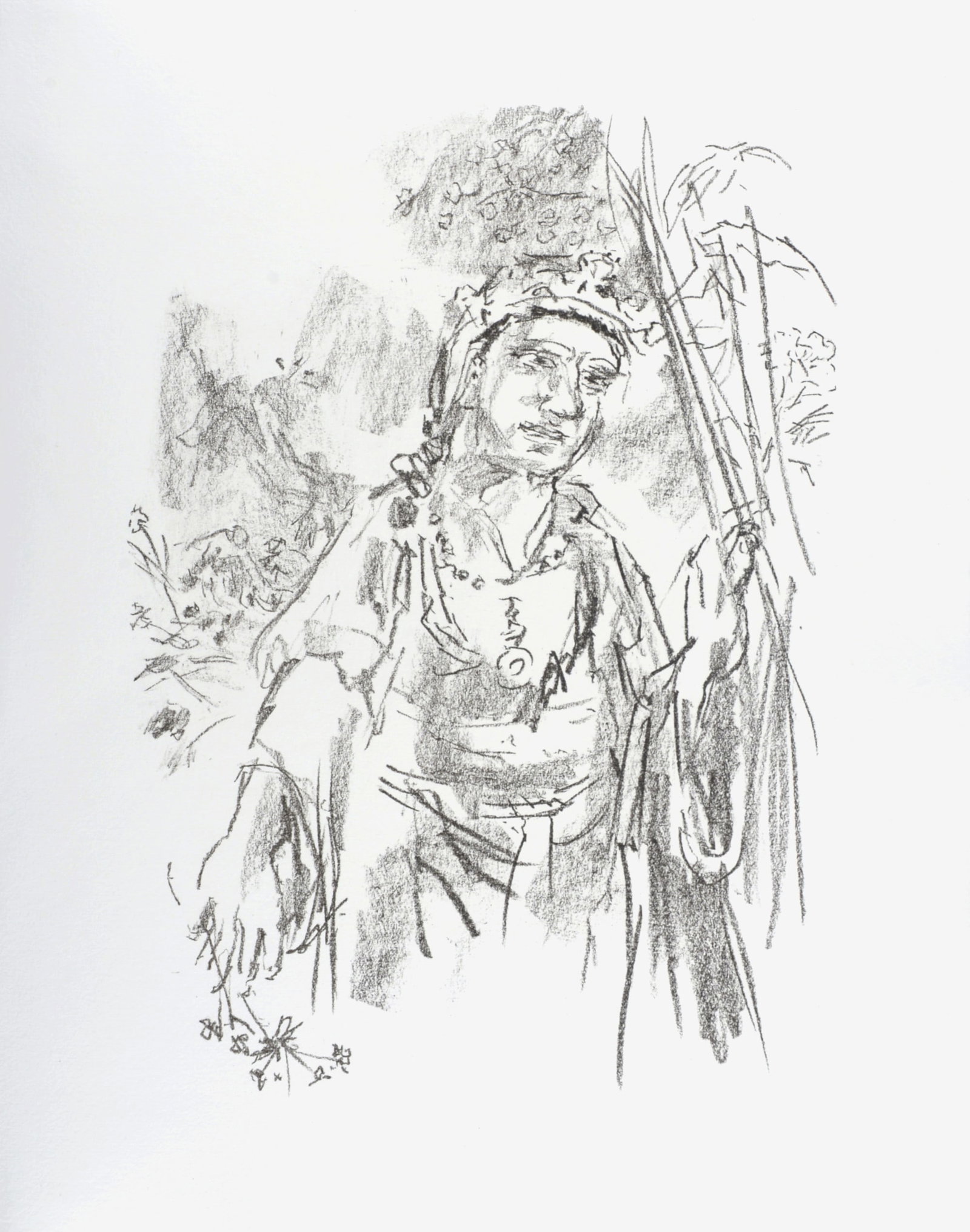 Oskar Kokoschka - Cordelia, 1963: Oskar Kokoschka (1886-1980) Cordelia, 1963 Lithograph on Handmade Crisbrook paper. Dimensions: + Size of the sheet: 45,5 x 36 cm / 17,9 x 14,2 in. + Size of the image: 36,5 x 26 cm / 14,4 x 10,2 in. I