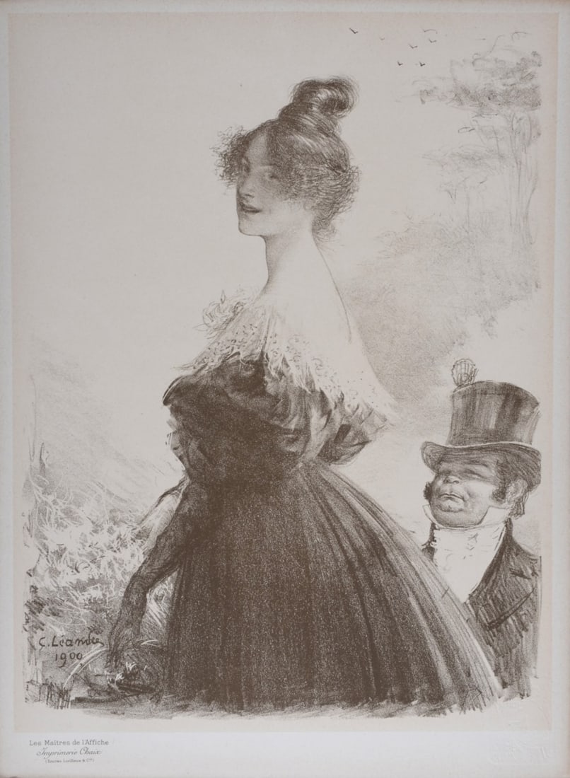Charles Leandre - Les Maitres de l'Affiche : Mimi Pinson, 1900: Charles Leandre (1862-1930) Mimi Pinson, 1900 Lithograph on wove paper. Signed in the plate. Dimensions : + Size of the sheet : 39,4 x 28,7 cm / 15,5 x 11,3 in + Size of the image: 37 x 27,5 cm / 14.6