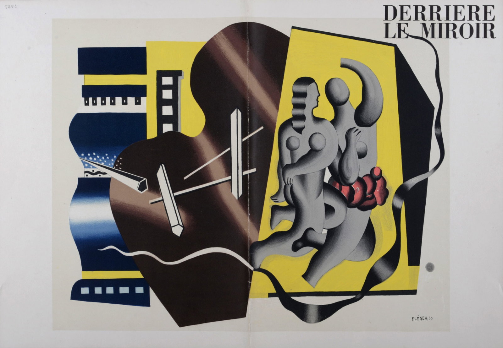 Fernand Leger - Deux Femmes, 1955: Fernand Leger (1881-1955) Deux Femmes, 1955 Cover lithograph on wove paper after 1929 Fernand Leger's painting, printed on double page. Signed and dated on the plate lower right margin. Dimensions: + 