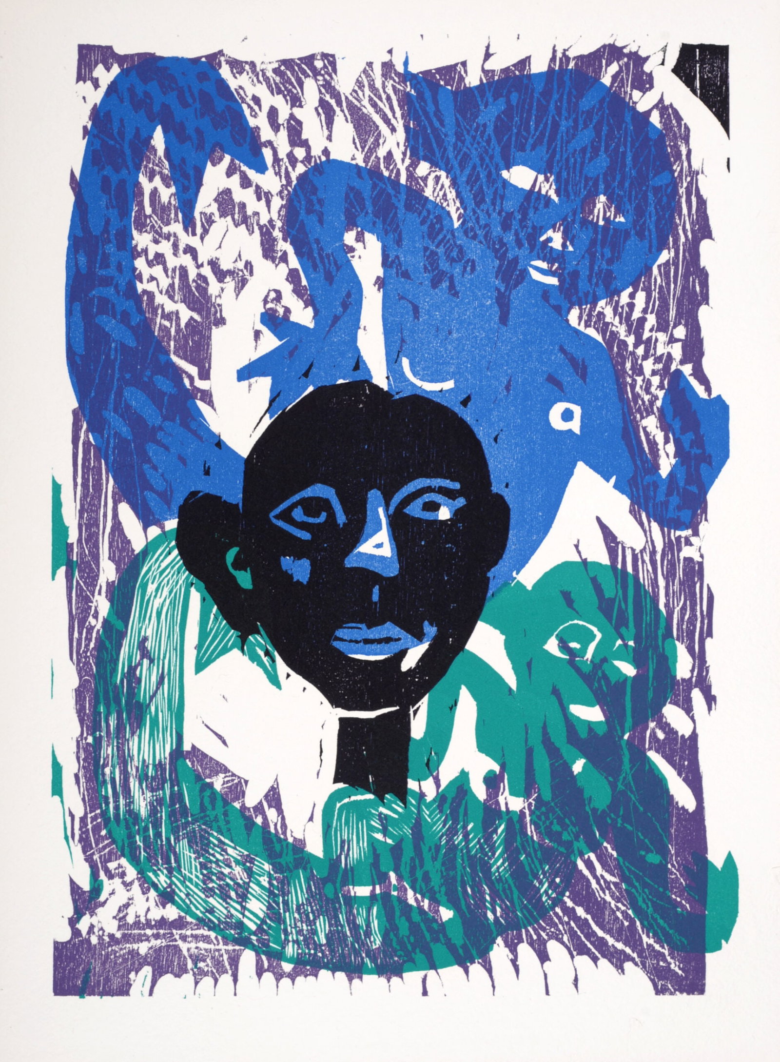 Bernard Lorjou (1908-1986) : Le Cortege d'Orphee, 1965: Bernard Lorjou (1908-1986) Le Cortege d'Orphee, 1965 Woodcut print on Auvergne Richard de Bas paper. Edition of 200. Dimensions: + Size of the sheet: 38,5 x 28,3 cm / 15,1 x 11,1 in. + Size of the ima
