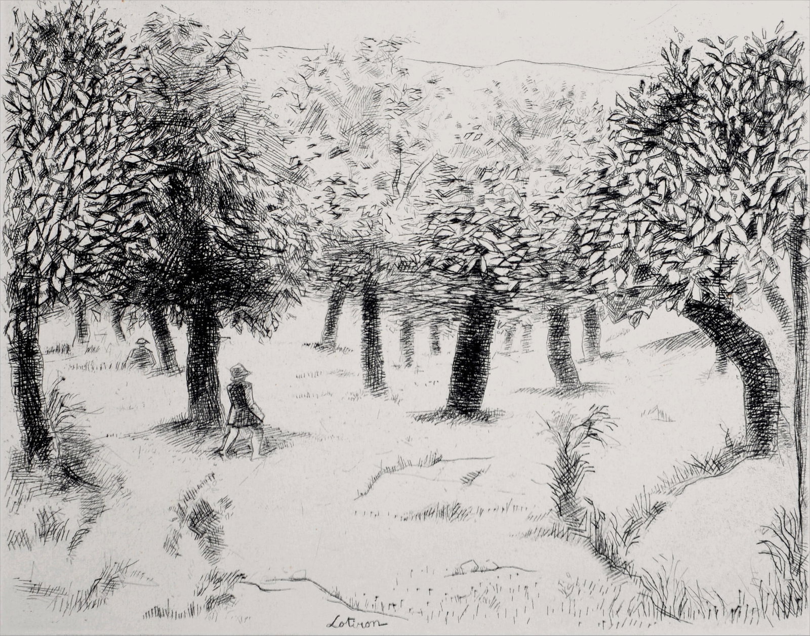 Robert Lotiron - Promenade sous les arbres, 1946 (1 of 5)