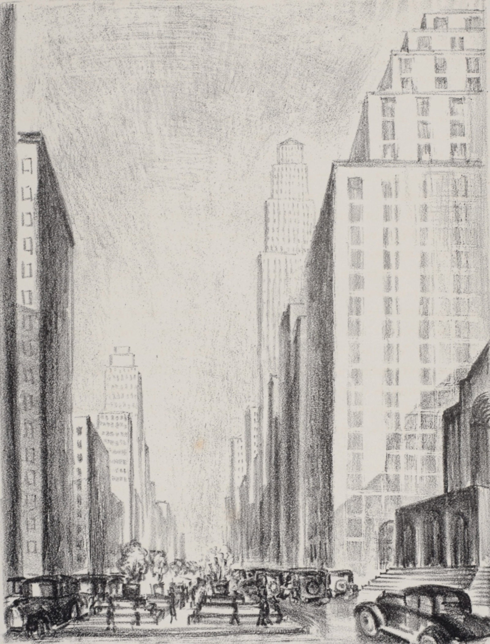 Adrian Lubbers - New-York, 1931: Adrian Lubbers New-York, 1931 Lithograph on wove paper. Edition of 200. Dimensions : +Size of the sheet : 32,5 x 25 cm / 12,7 x 9,8 in. +Size of the image : 21 x 16 cm / 8,2 x 6,2 in. Printed by Coulo