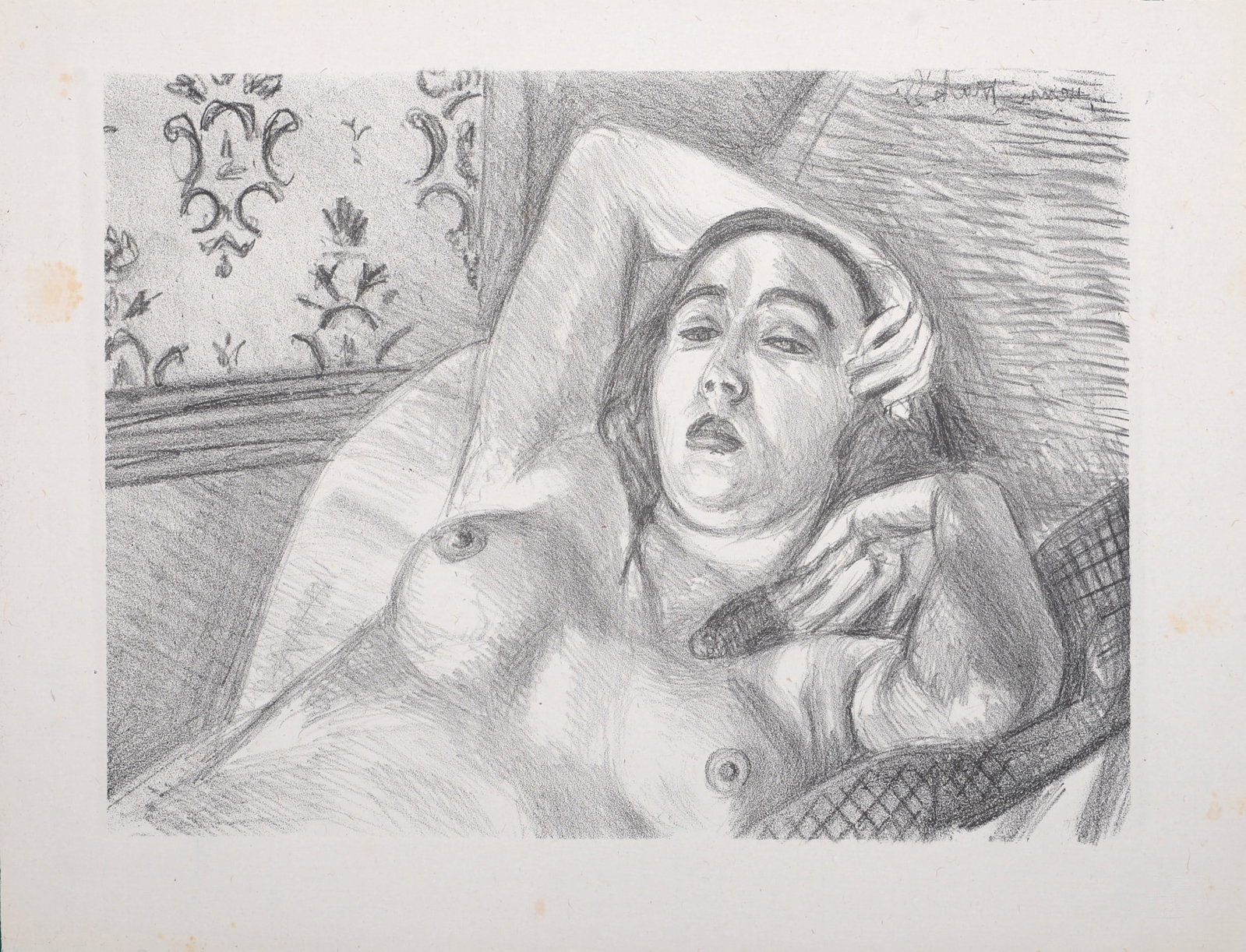 Henri Matisse - Le repos du modele, 1922: Henri Matisse Le repos du modele, 1922 Lithograph on China paper With the 'La Galerie des Peintres-Graveurs' blind stamp on the bottom right corner Ref : Duthuit- Matisse 416 Size of the sheet : 36,5 