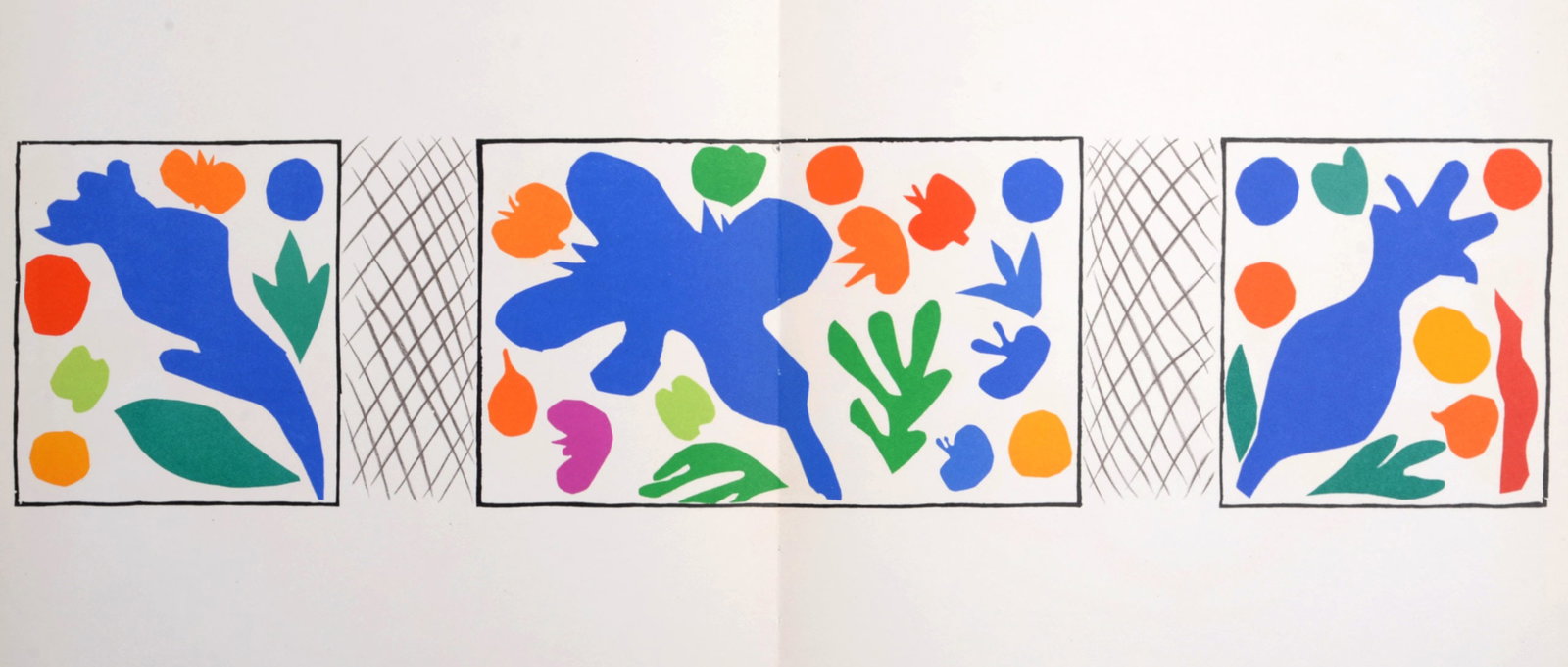 Henri Matisse - Coquelicots, 1958: Henri Matisse (1869-1954) Coquelicots, 1958 Lithograph on paper printed on double pages, after Henri Matisse’s « gouaches decoupees ». First edition. Dimensions: + Size of the sheet : 35.5 x 53 cm