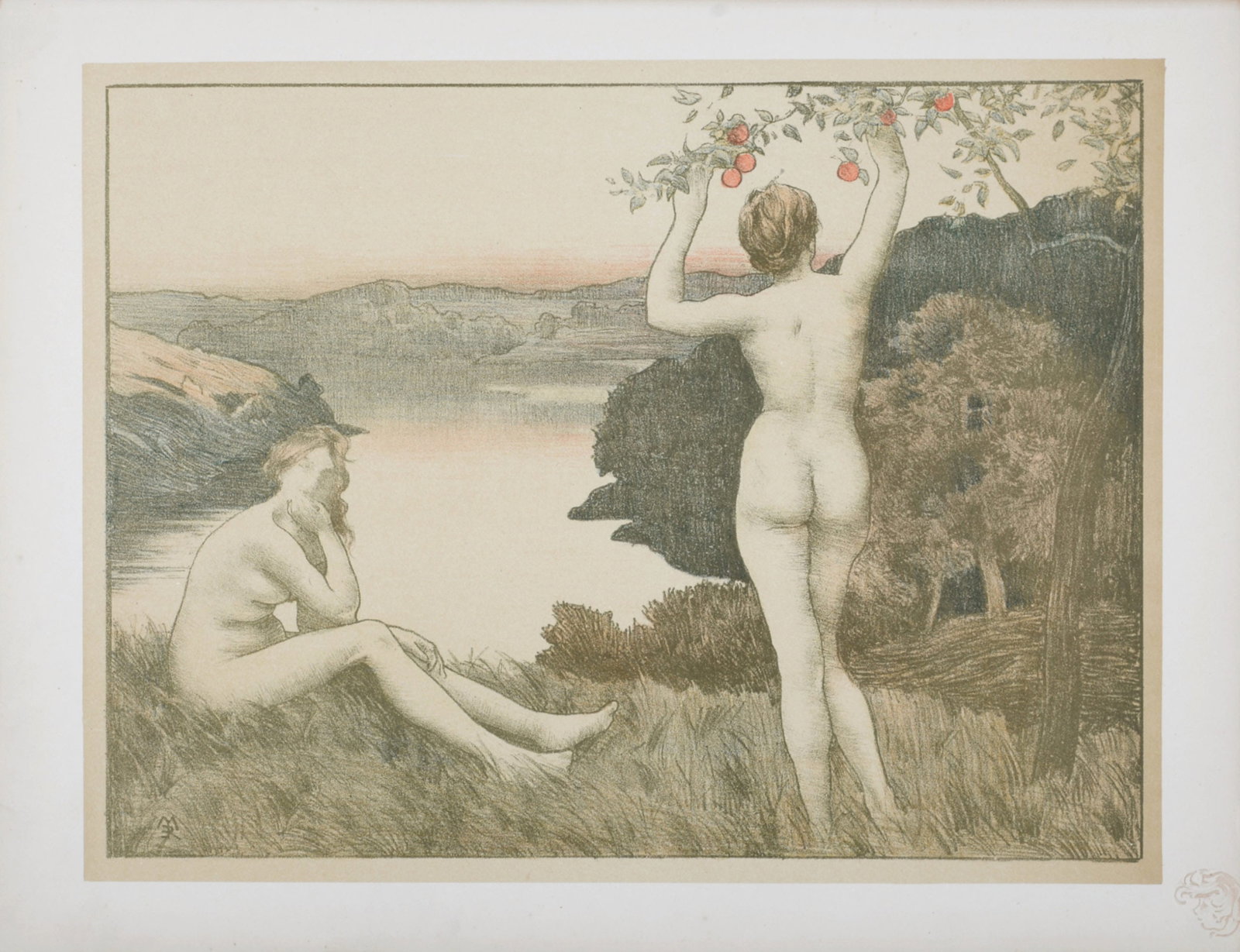 Rene Menard - Automne, 1899: Rene Menard (1862-1930) Automne, 1899 Lithograph on wove paper. Signed on the plate lower left margin. L'Estampe Moderne's blind stamp on the bottom right corner. Dimensions: +Size of the sheet : 30,5