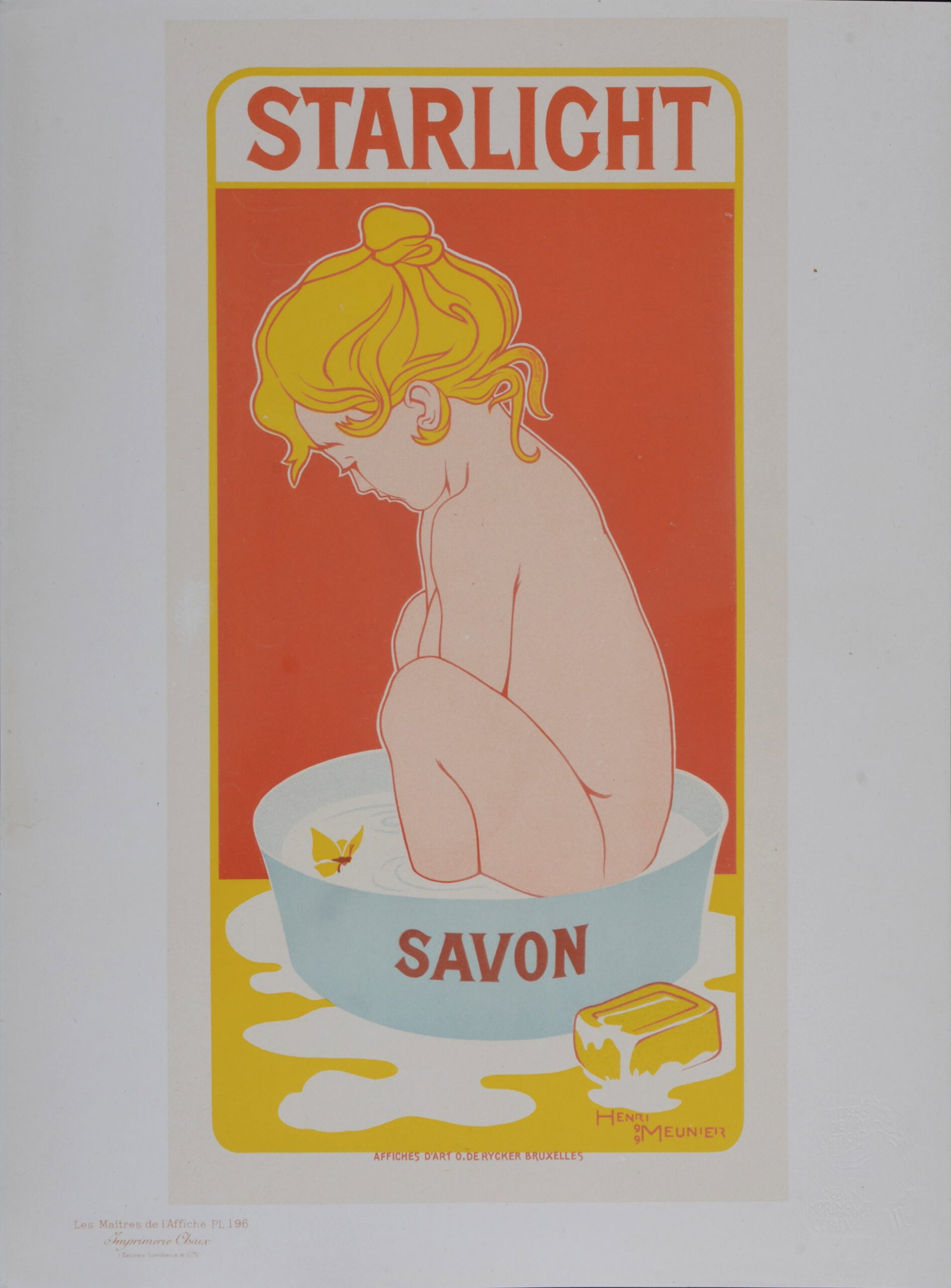 Henri Meunier - Les Maitres de L’Affiche : Starlight, 1900: Henri Meunier (1873-1922) Starlight, 1900 Les Maitres de L’Affiche : Pl. 196 Lithograph on wove paper. Signed on the plate lower right. Dimensions : + Size of the sheet: 40 x 29 cm / 17,5 x 11,4 in.