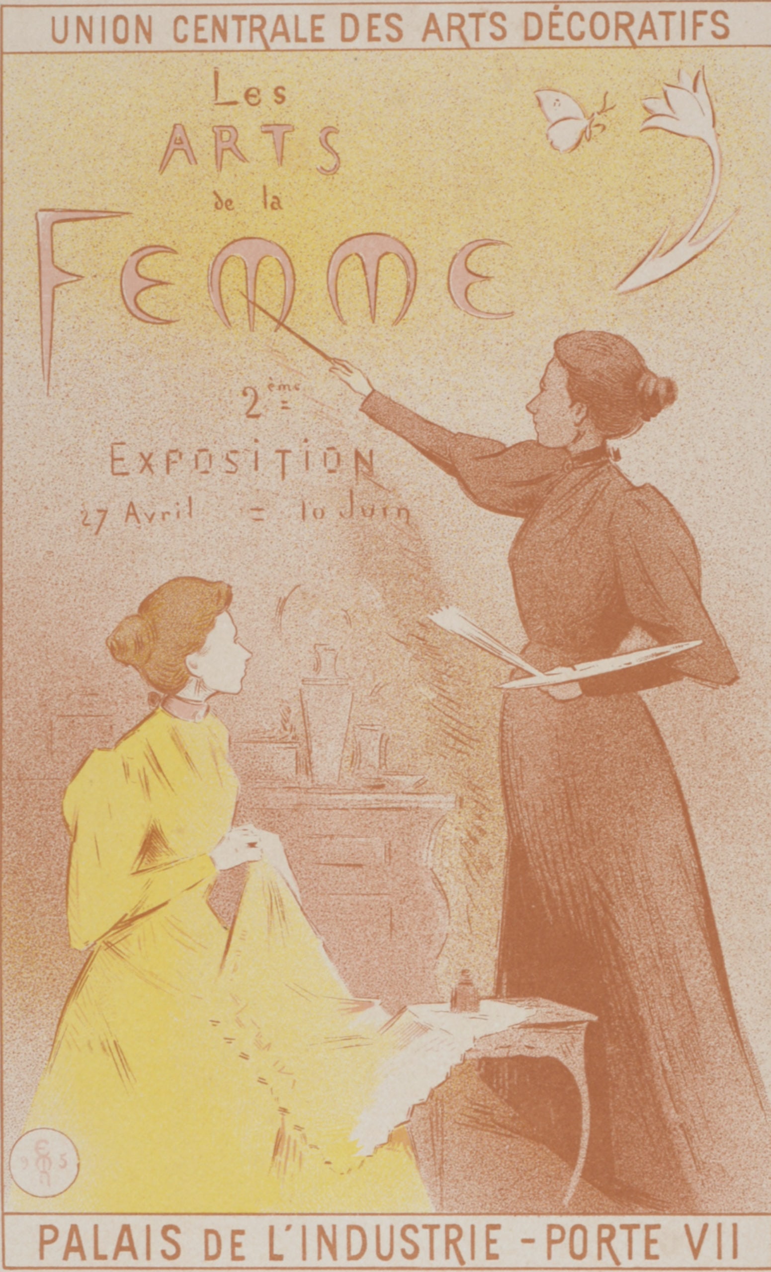 Etienne Moreau-Nelaton - Les Maitres de l'Affiche : Les Arts de la Femme, 1895: Etienne Moreau-Nelaton (1859-1927) Les Arts de la Femme, 1895 Lithograph on wove paper. PLATE: PL. #58. Signed on the plate with E.M.N initials'. Blind stamp "Les Maitres de l'Affiche, Imprimerie Chai