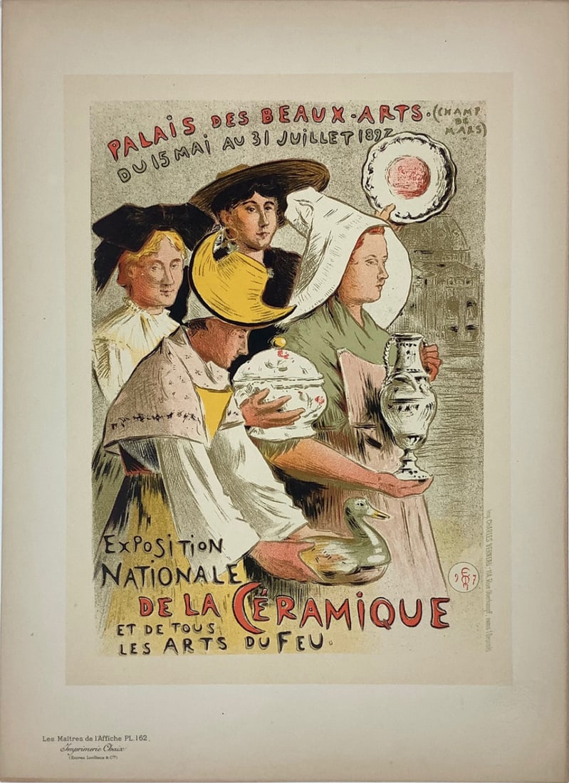 Etienne Moreau-Nelaton : Les Maitres de L’Affiche -Exposition nationale de la Ceramique, 1900: Etienne MOREAU-NELATON (French, 1859–1927) Exposition nationale de la Ceramique, from "Les Maitres de l'Affiche" (PL. 162), 1899 Lithograph in colours on wove paper Numbered "PL. 162" with the Impri